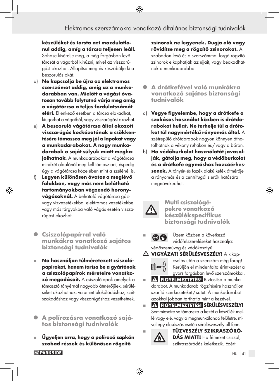 Parkside PFBS 9.6 A1 User Manual | Page 41 / 103