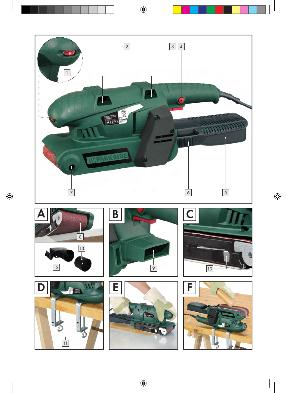 Parkside PBS 600 A1 User Manual | Page 3 / 55