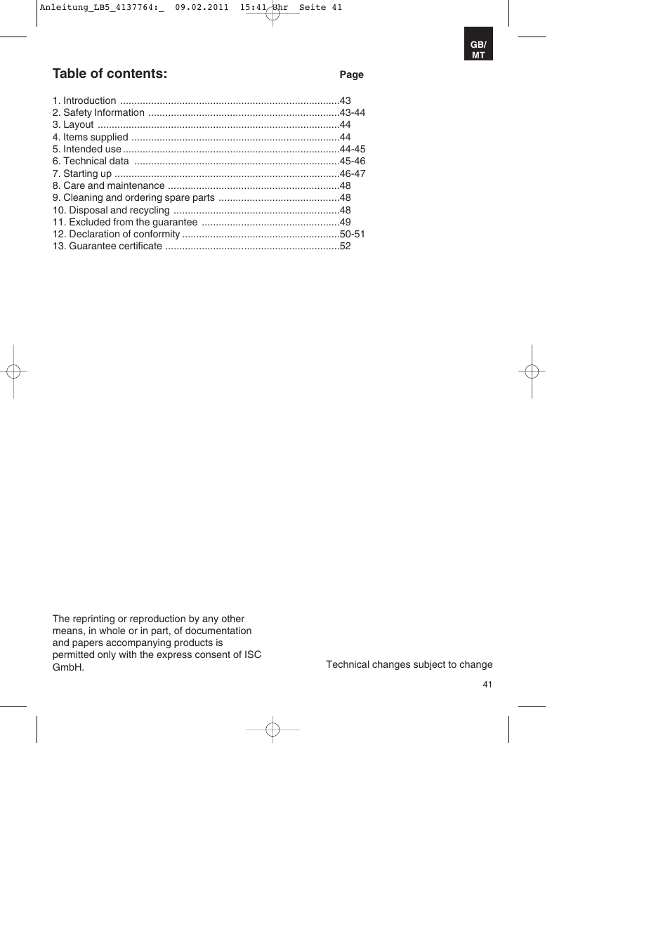 Parkside PDT 40 A1 User Manual | Page 41 / 68