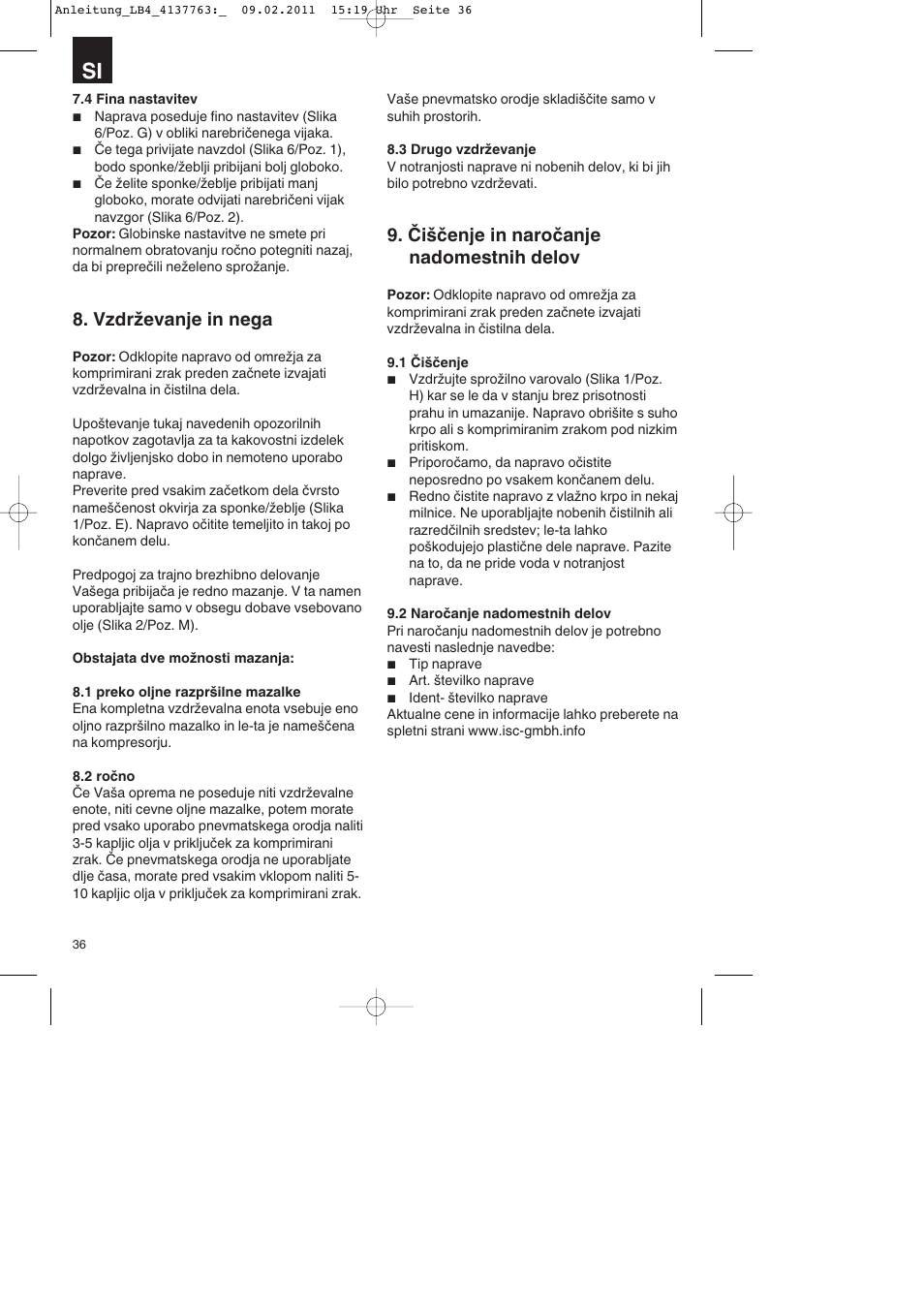 Vzdrževanje in nega, Čiščenje in naročanje nadomestnih delov | Parkside PDT 40 A1 User Manual | Page 36 / 92