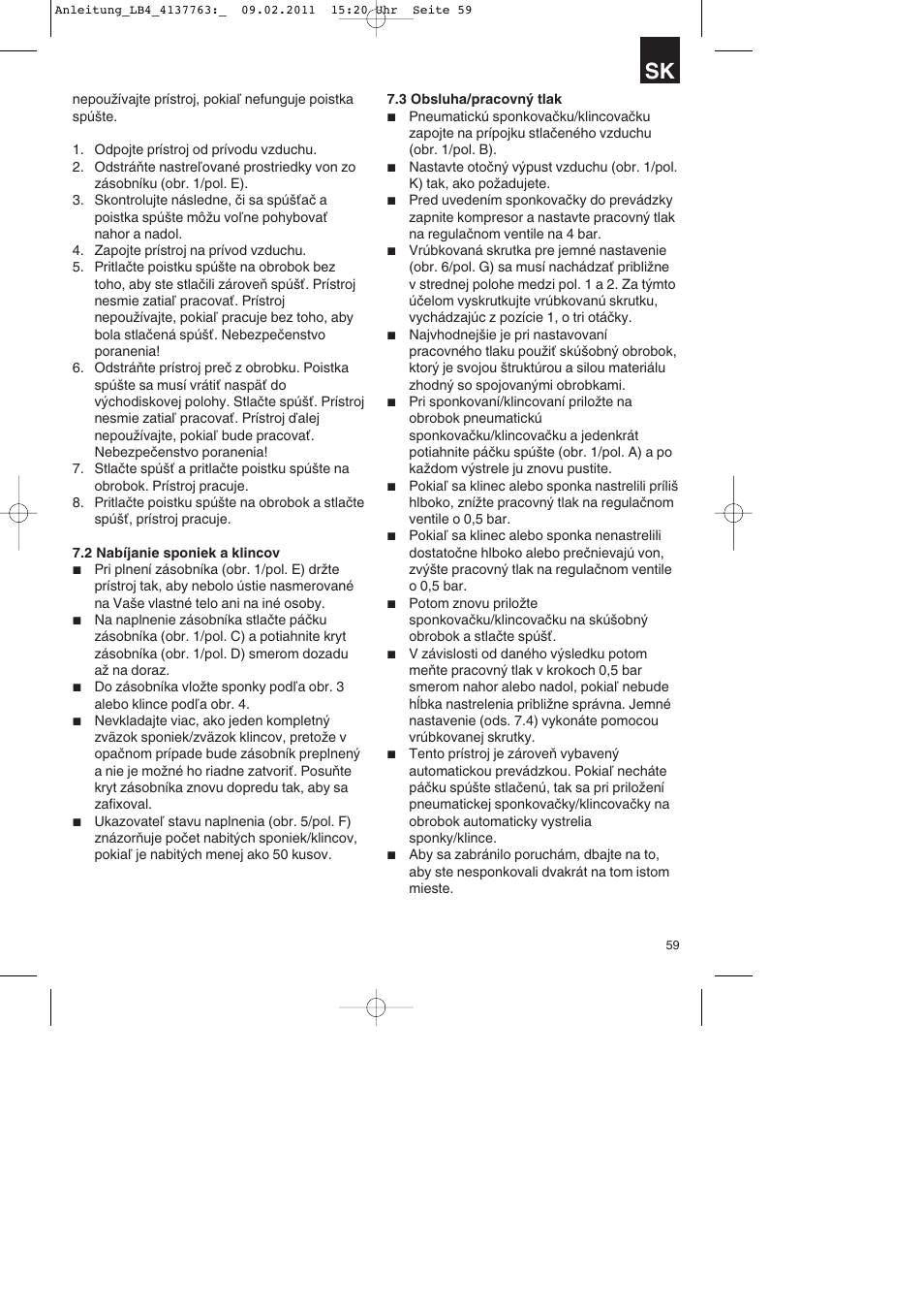 Parkside PDT 40 A1 User Manual | Page 59 / 92