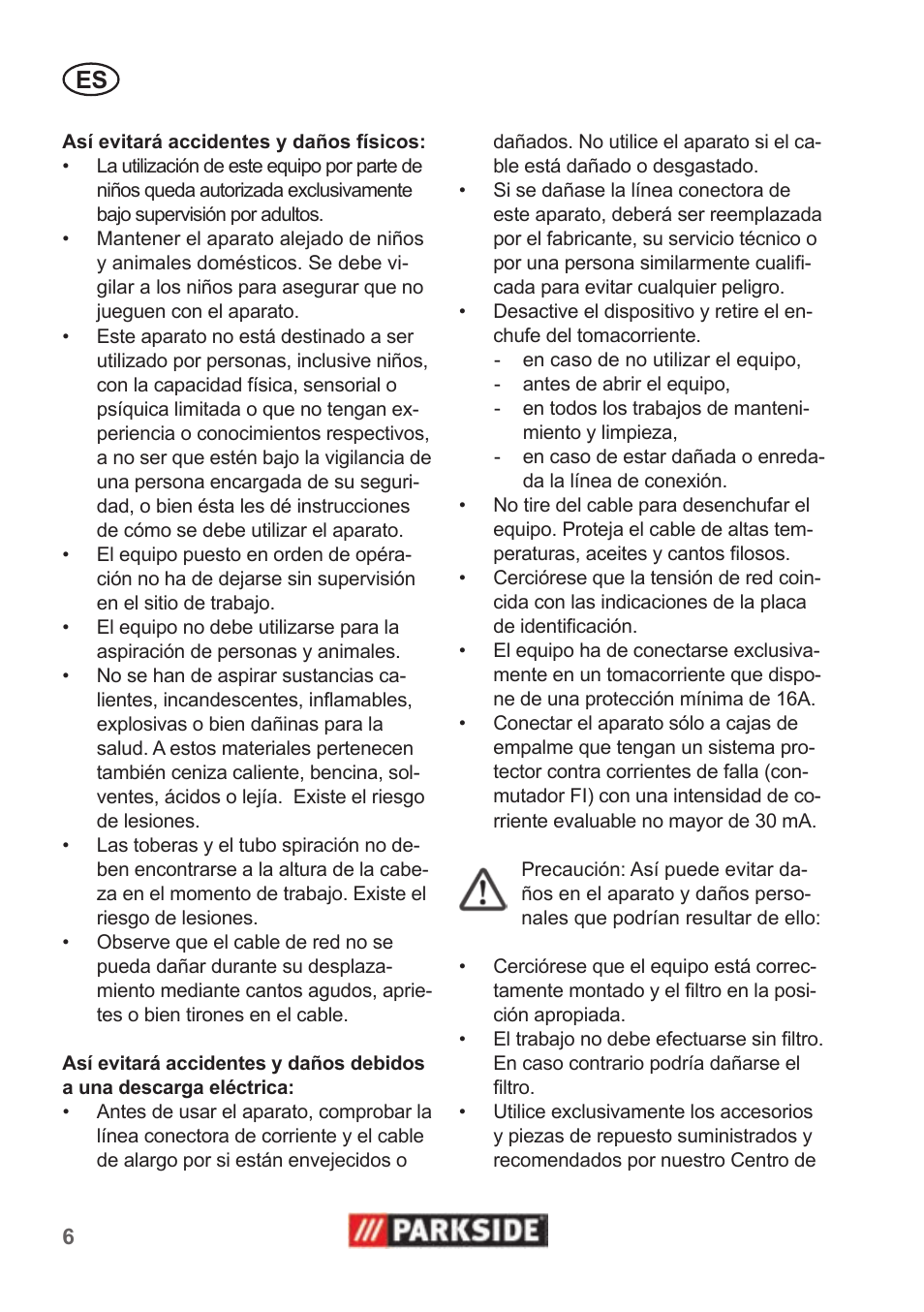 Parkside PNTS 1500 A1 User Manual | Page 6 / 50