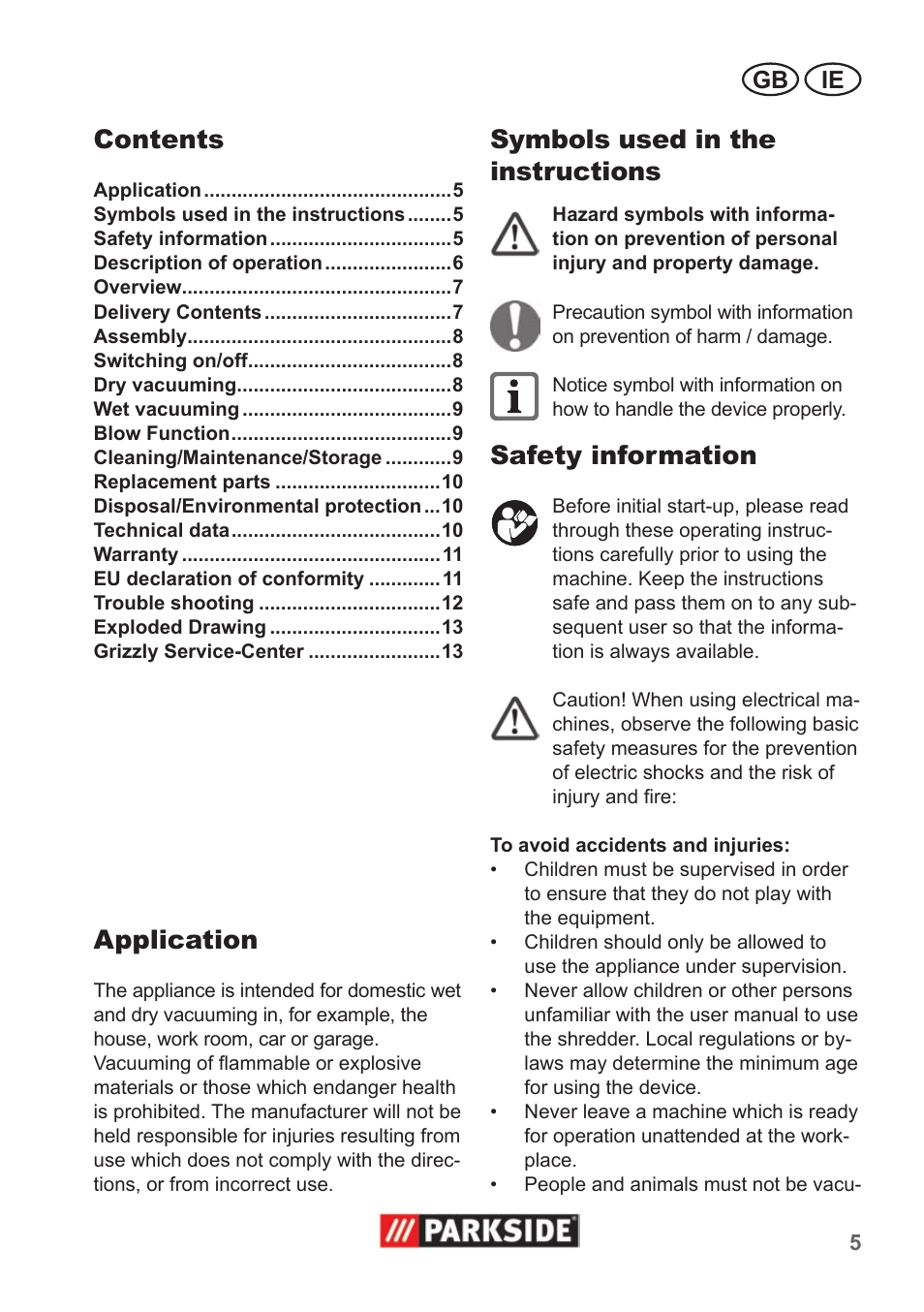 Parkside PNTS 1400 A1 User Manual | Page 5 / 14