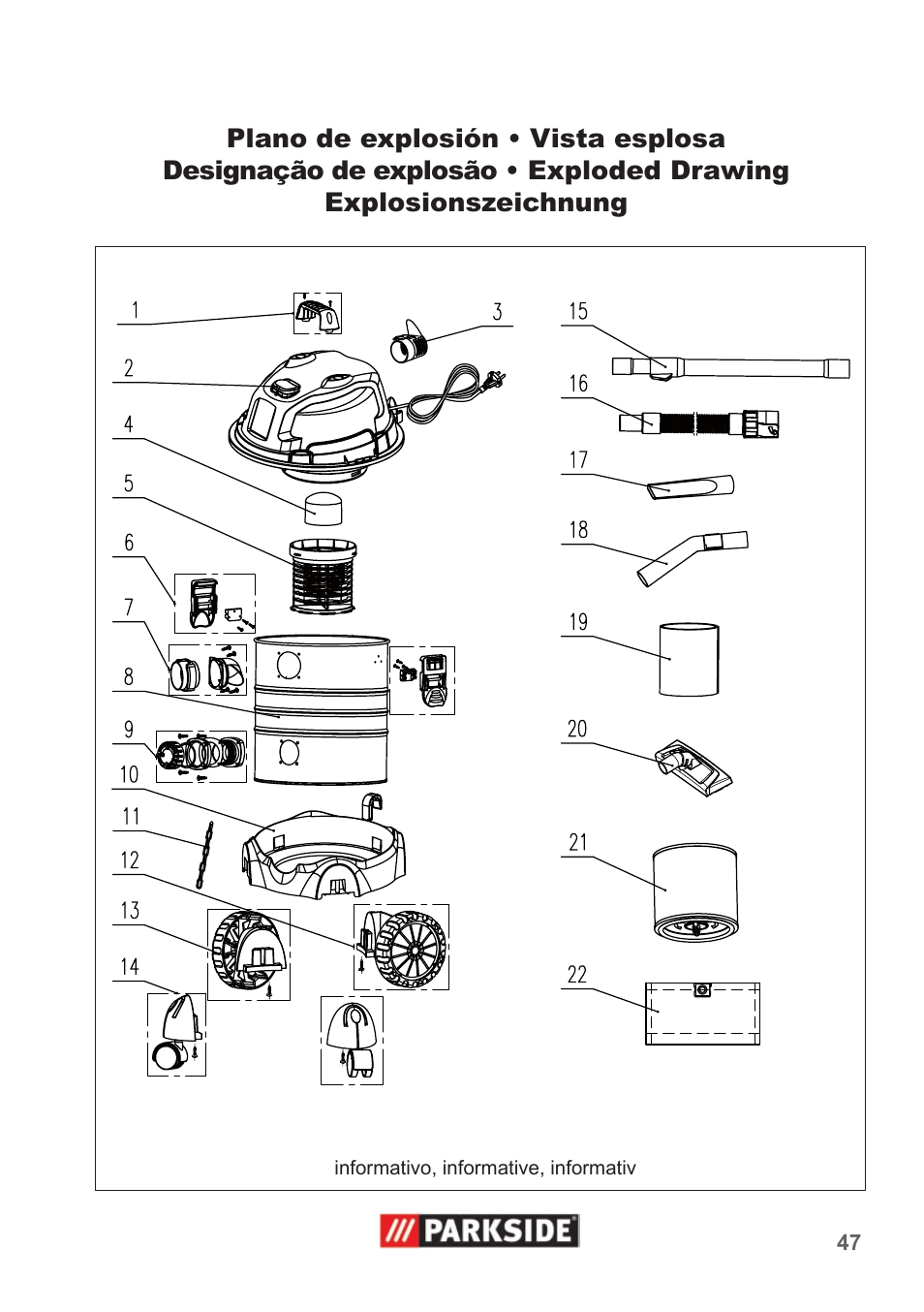 Parkside PNTS 1400 A1 User Manual | Page 47 / 50