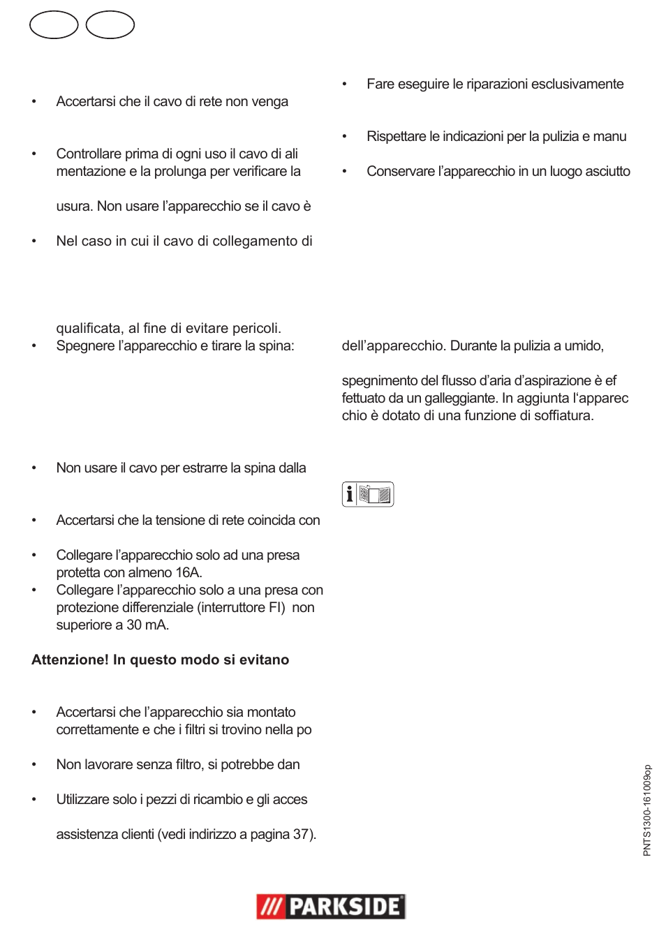 It mt, Descrizione del funzionamento | Parkside PNTS 1300 User Manual | Page 12 / 38