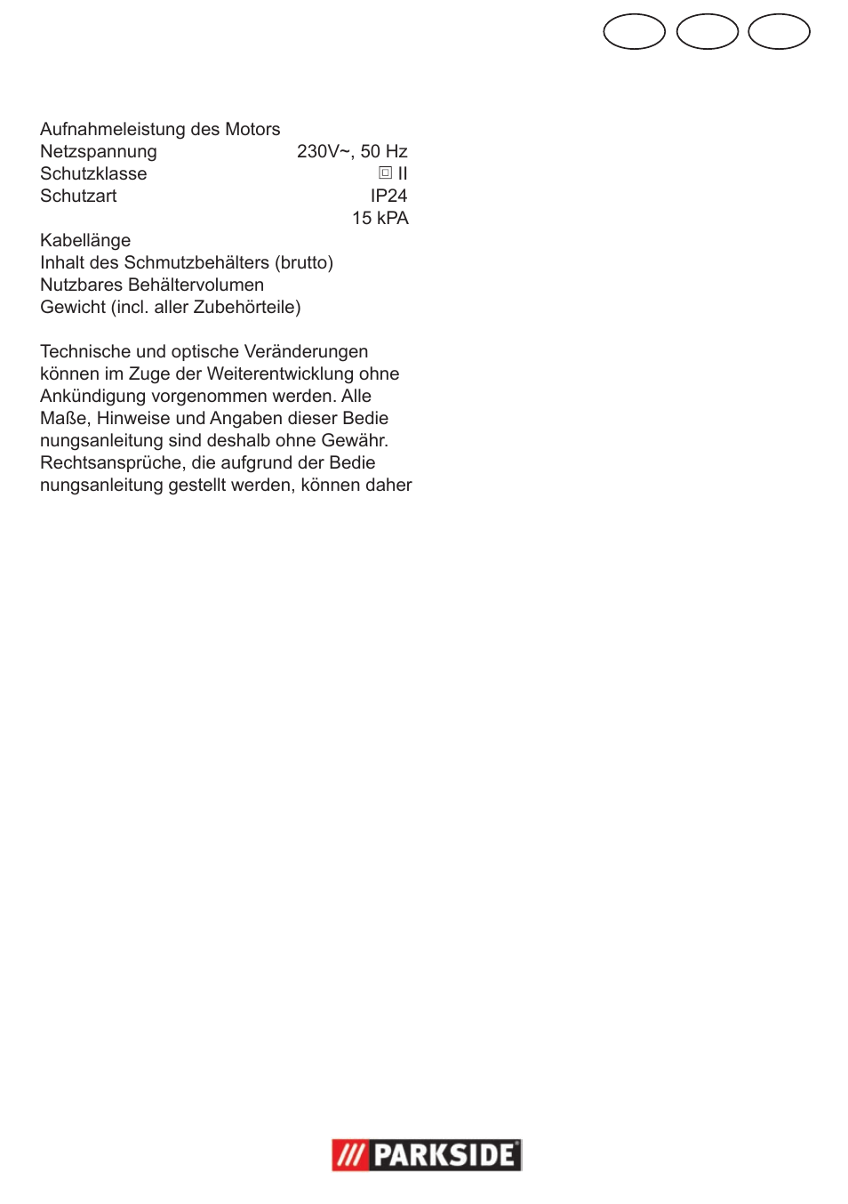 Ch at de, Technische daten | Parkside PNTS 1300 User Manual | Page 49 / 54