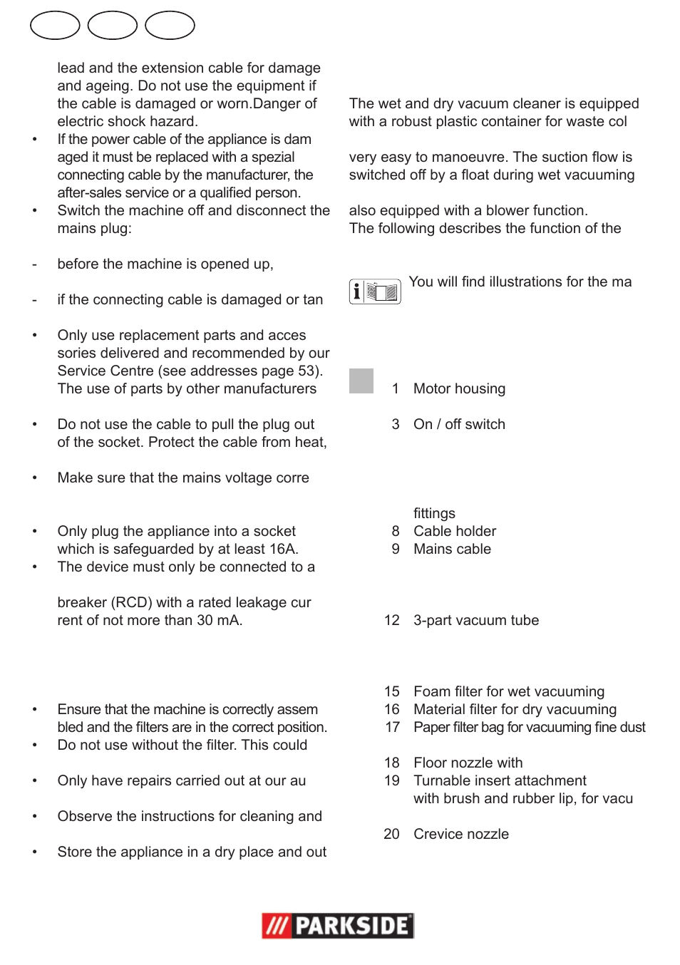 Gb ie cy, Description of operation, Overview | Parkside PNTS 1300 User Manual | Page 6 / 54