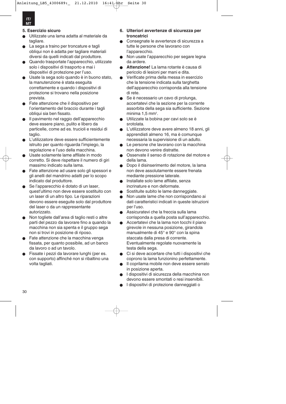 Parkside PKS 1700 A1 User Manual | Page 30 / 92