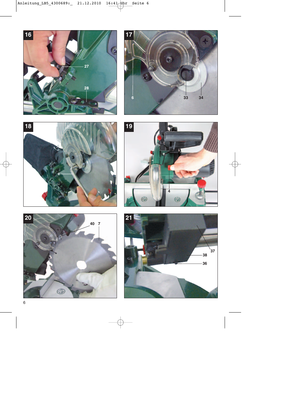 Parkside PKS 1700 A1 User Manual | Page 6 / 92