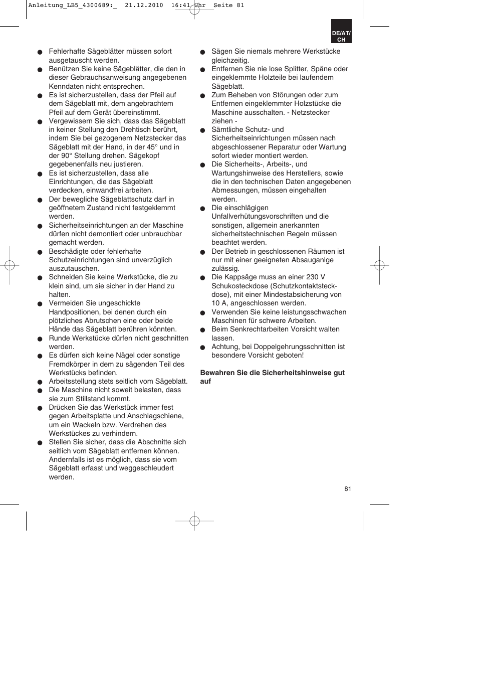Parkside PKS 1700 A1 User Manual | Page 81 / 92