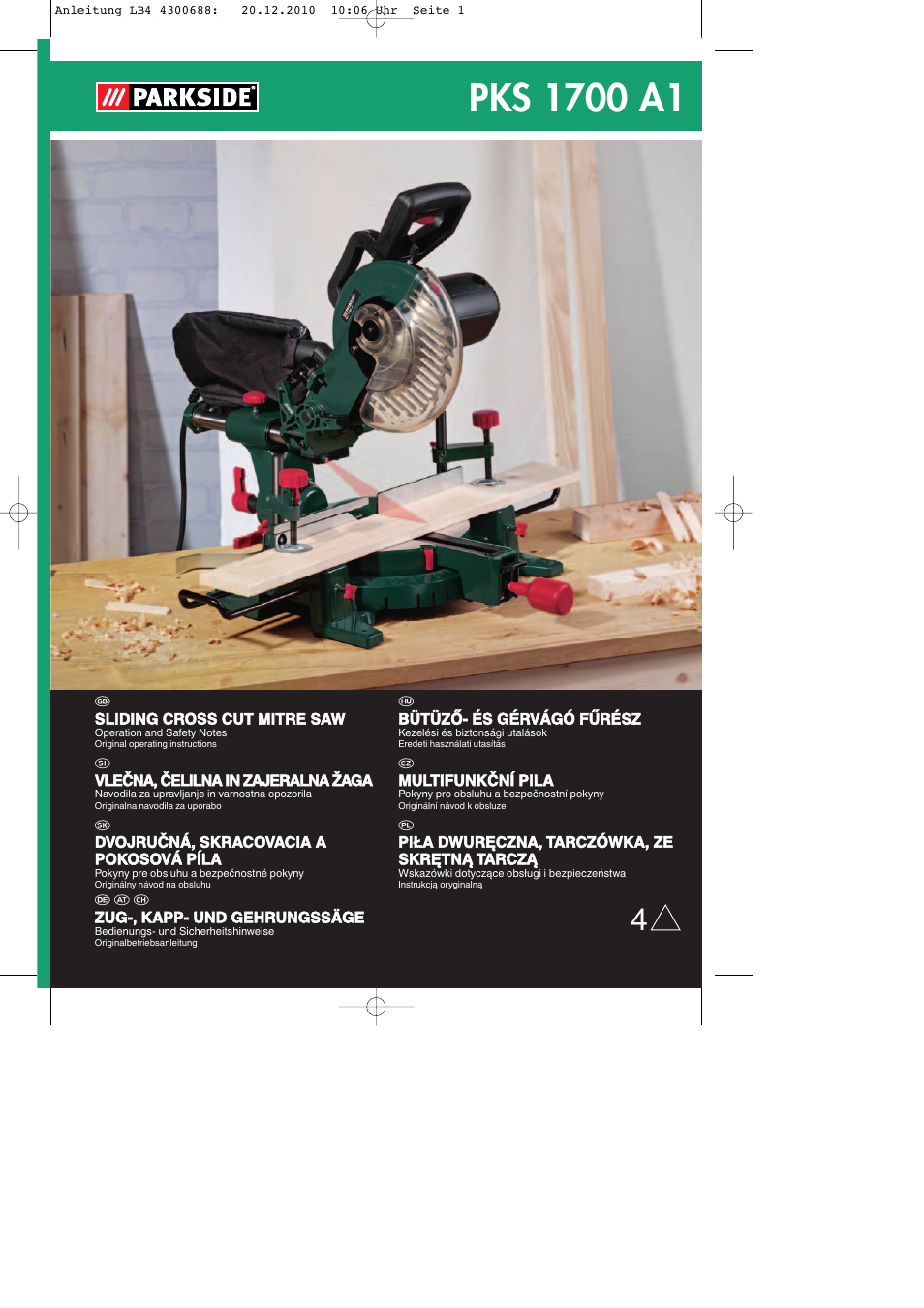 Parkside PKS 1700 A1 User Manual | 124 pages
