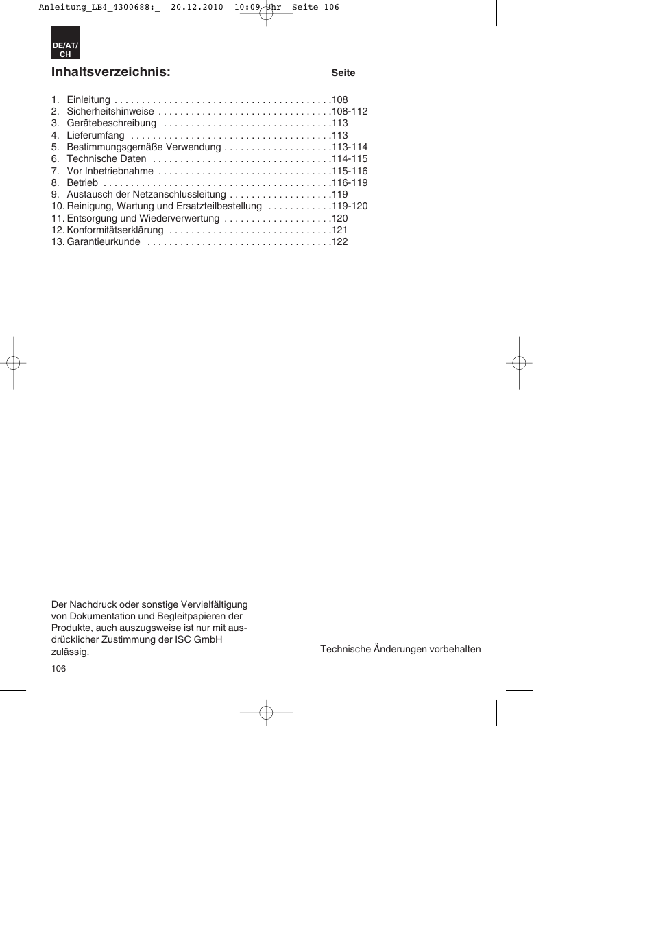 Parkside PKS 1700 A1 User Manual | Page 106 / 124