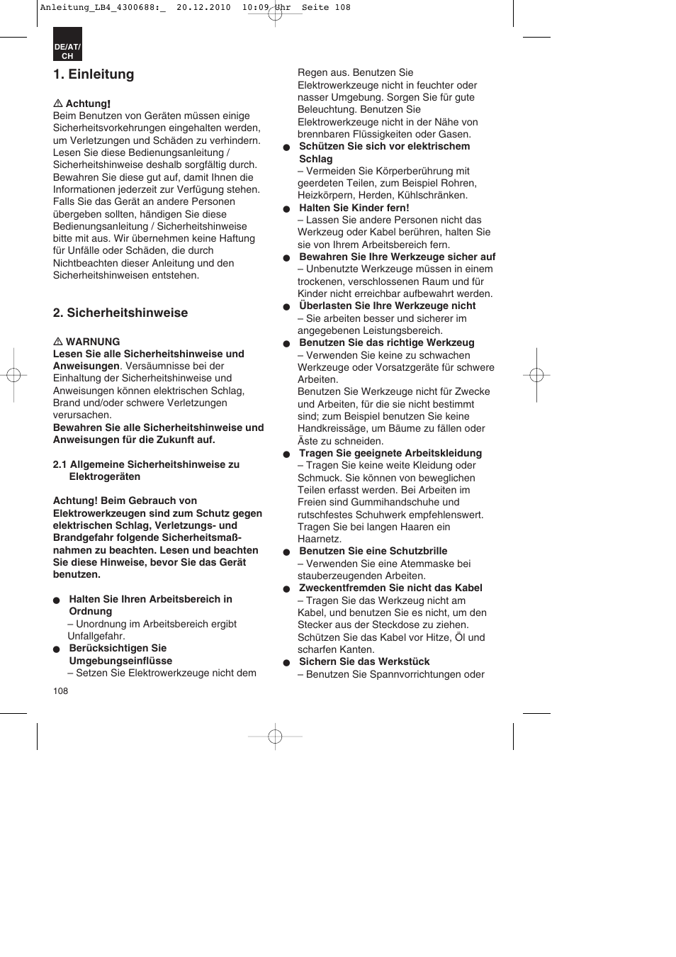 Einleitung | Parkside PKS 1700 A1 User Manual | Page 108 / 124