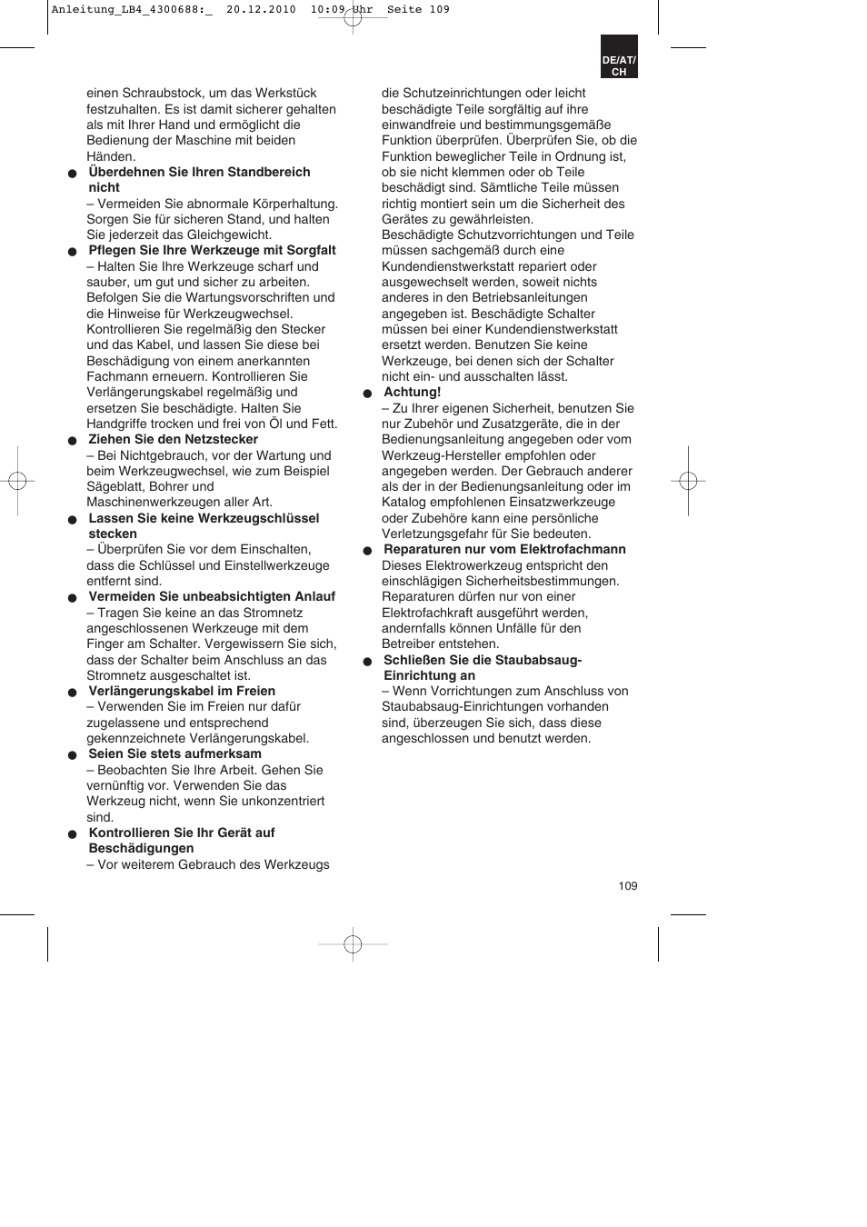 Parkside PKS 1700 A1 User Manual | Page 109 / 124