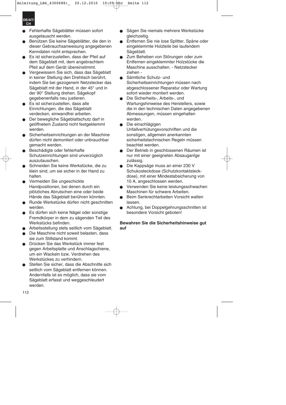 Parkside PKS 1700 A1 User Manual | Page 112 / 124