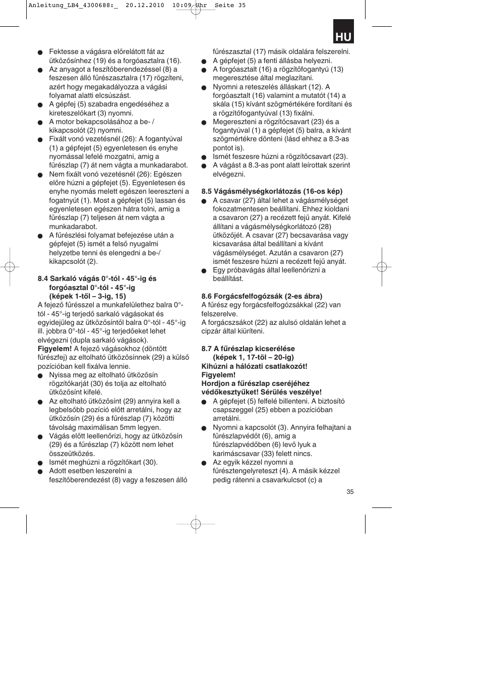 Parkside PKS 1700 A1 User Manual | Page 35 / 124