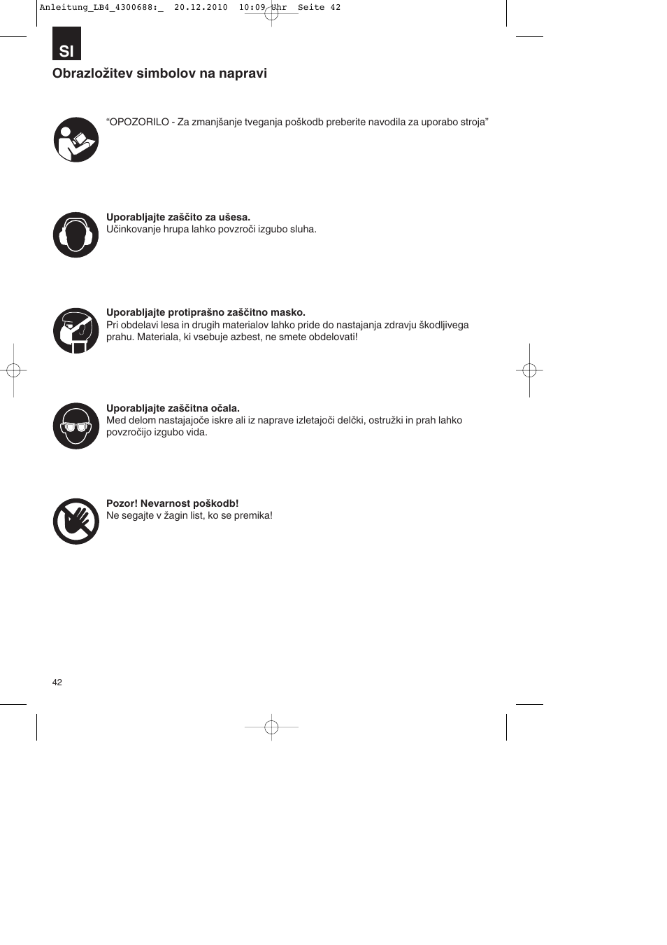 Obrazložitev simbolov na napravi | Parkside PKS 1700 A1 User Manual | Page 42 / 124