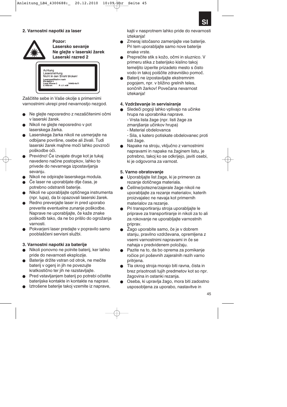 Parkside PKS 1700 A1 User Manual | Page 45 / 124