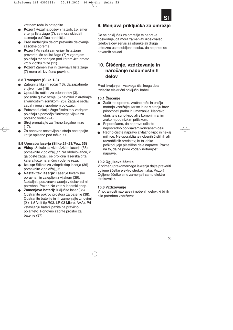 Menjava priključka za omrežje | Parkside PKS 1700 A1 User Manual | Page 53 / 124