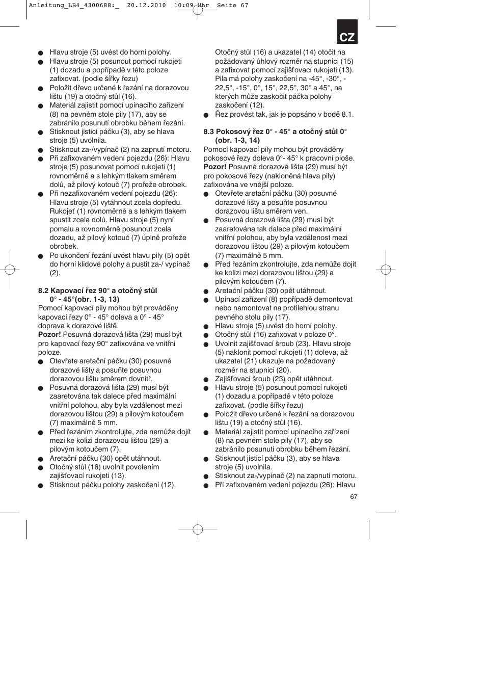 Parkside PKS 1700 A1 User Manual | Page 67 / 124