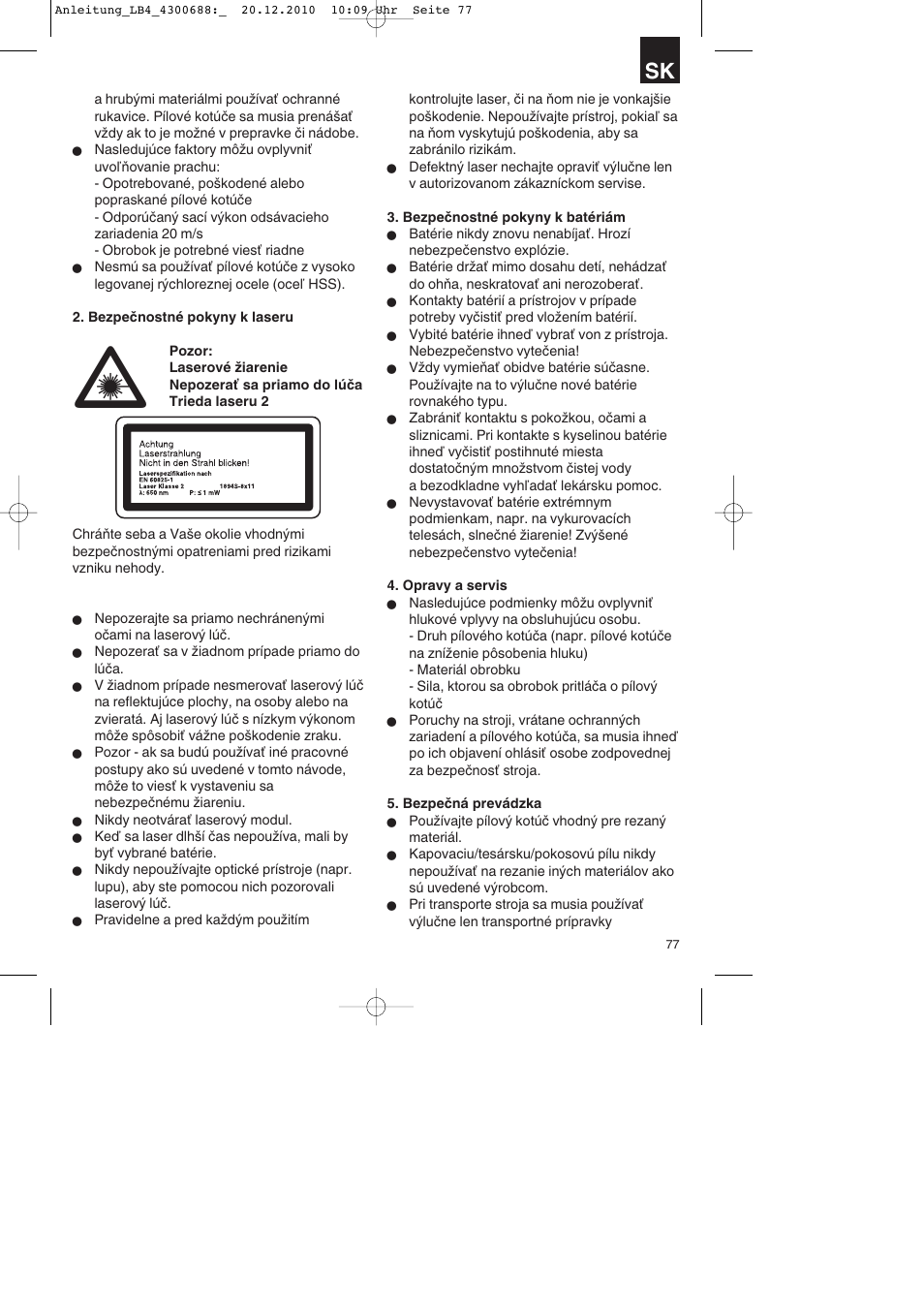 Parkside PKS 1700 A1 User Manual | Page 77 / 124
