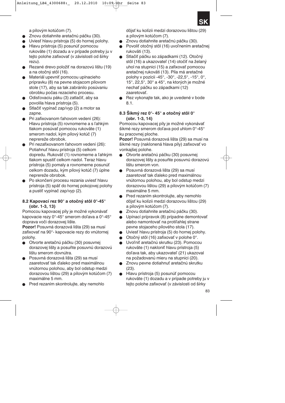 Parkside PKS 1700 A1 User Manual | Page 83 / 124