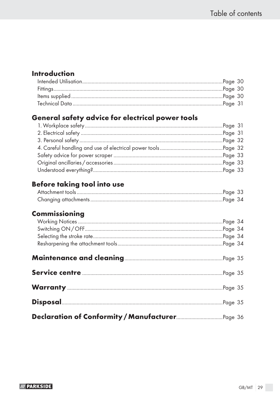 Parkside PES 200 B1 User Manual | Page 29 / 45