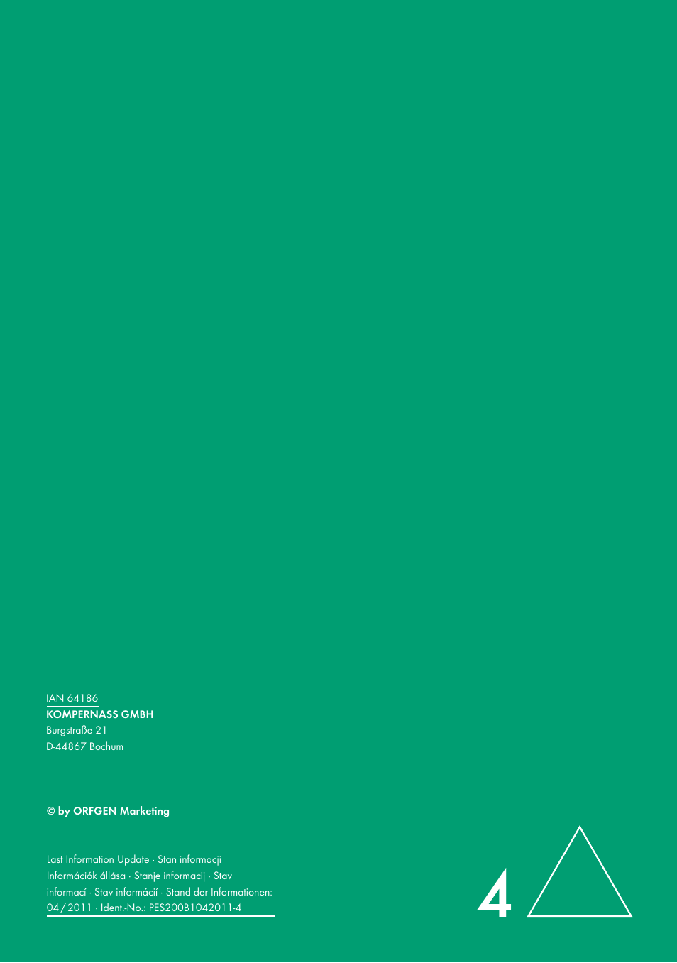 Parkside PES 200 B1 User Manual | Page 65 / 65