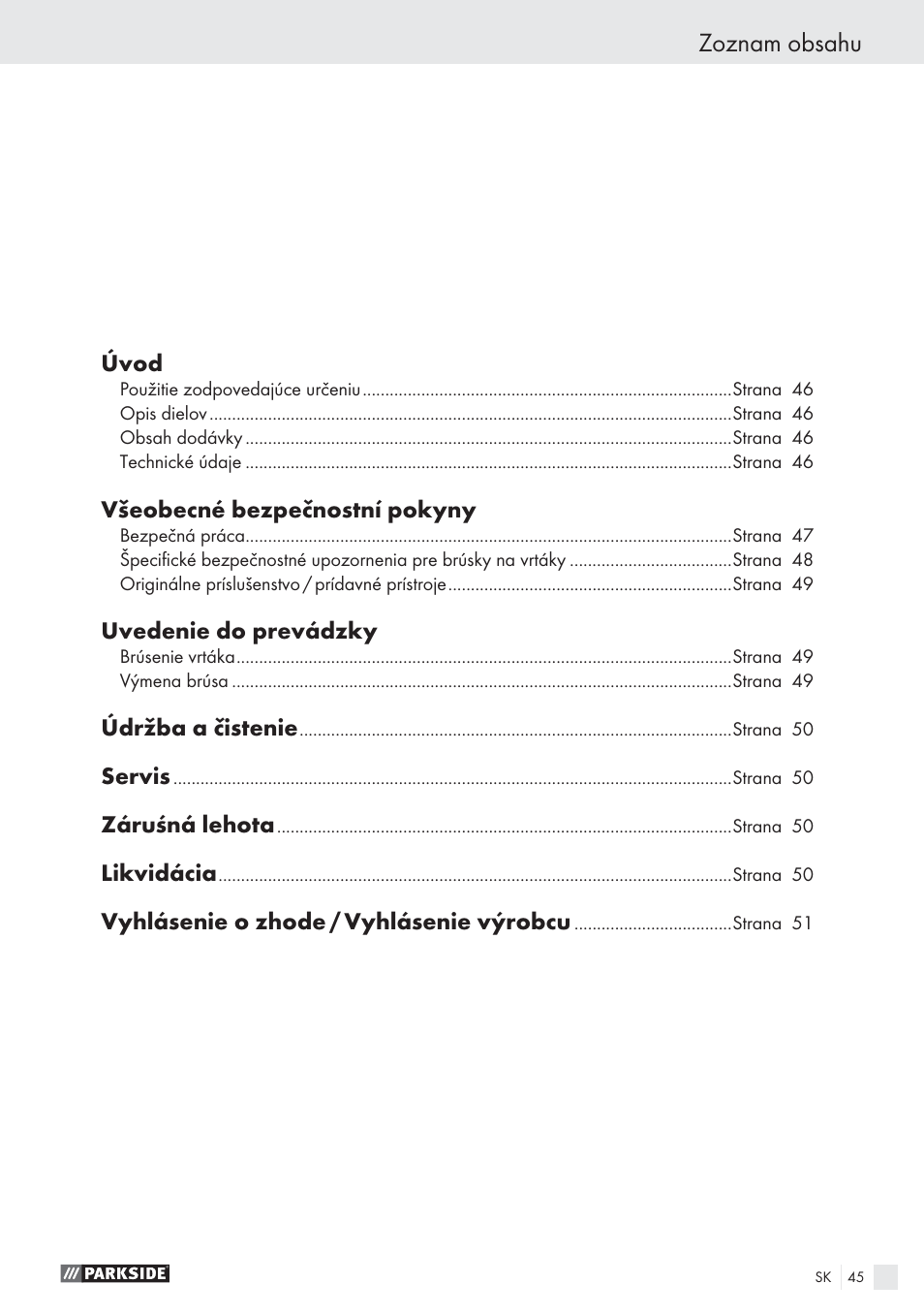 Parkside PBSG 55 A1 User Manual | Page 45 / 61