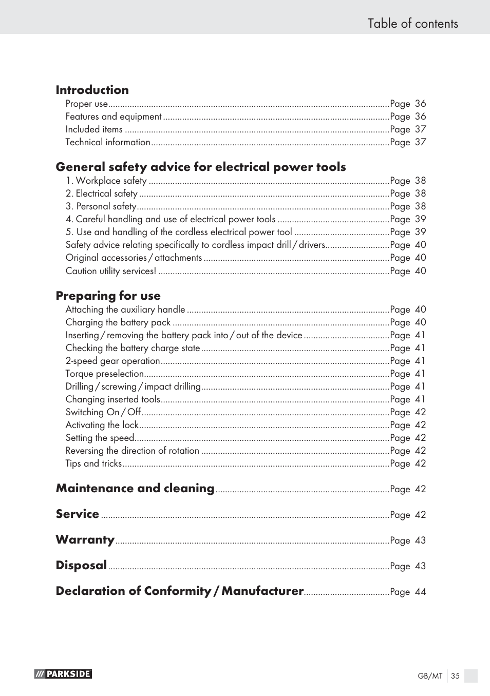 Parkside PSBS 24 A1 User Manual | Page 35 / 55