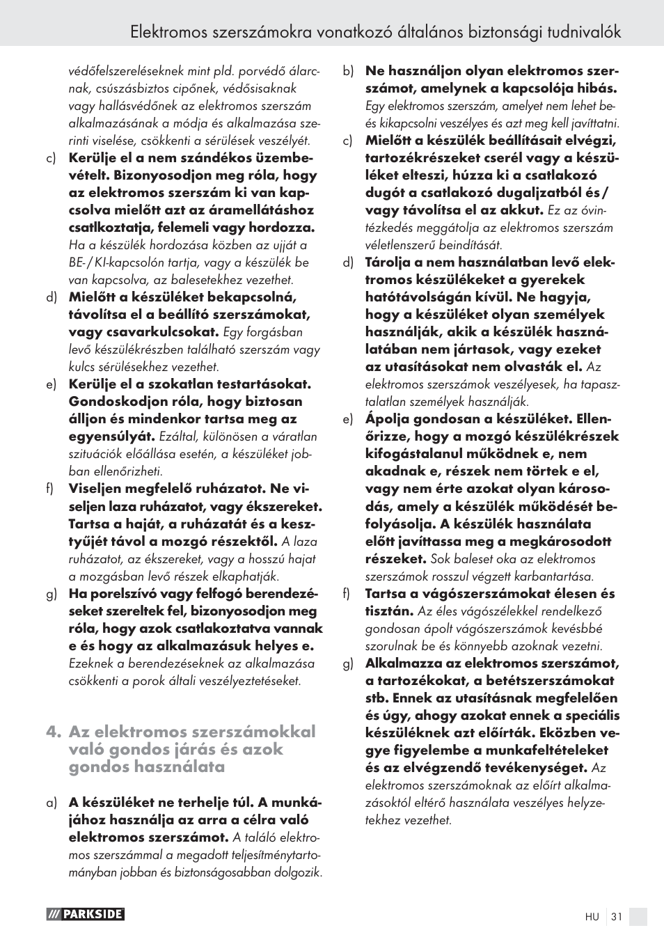 Parkside PSBS 24 A1 User Manual | Page 31 / 79