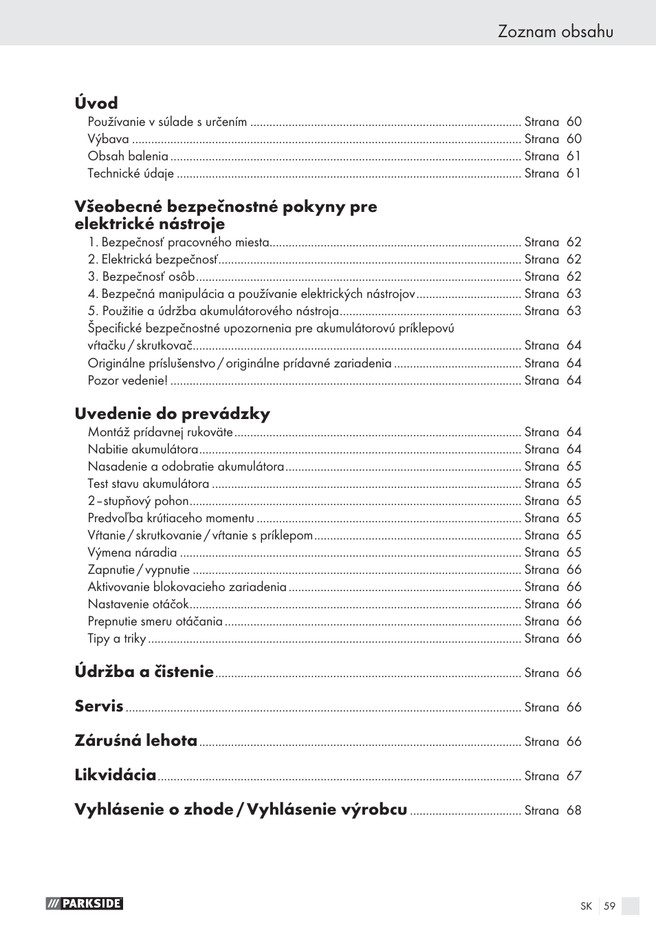 Parkside PSBS 24 A1 User Manual | Page 59 / 79