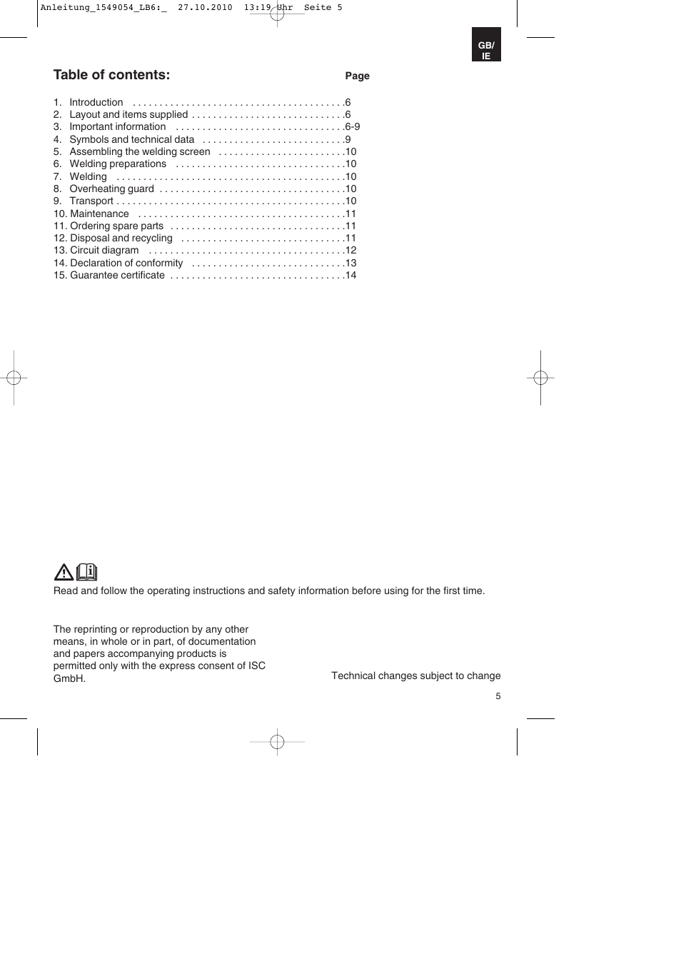 Parkside PESG 120 A1 User Manual | Page 5 / 16