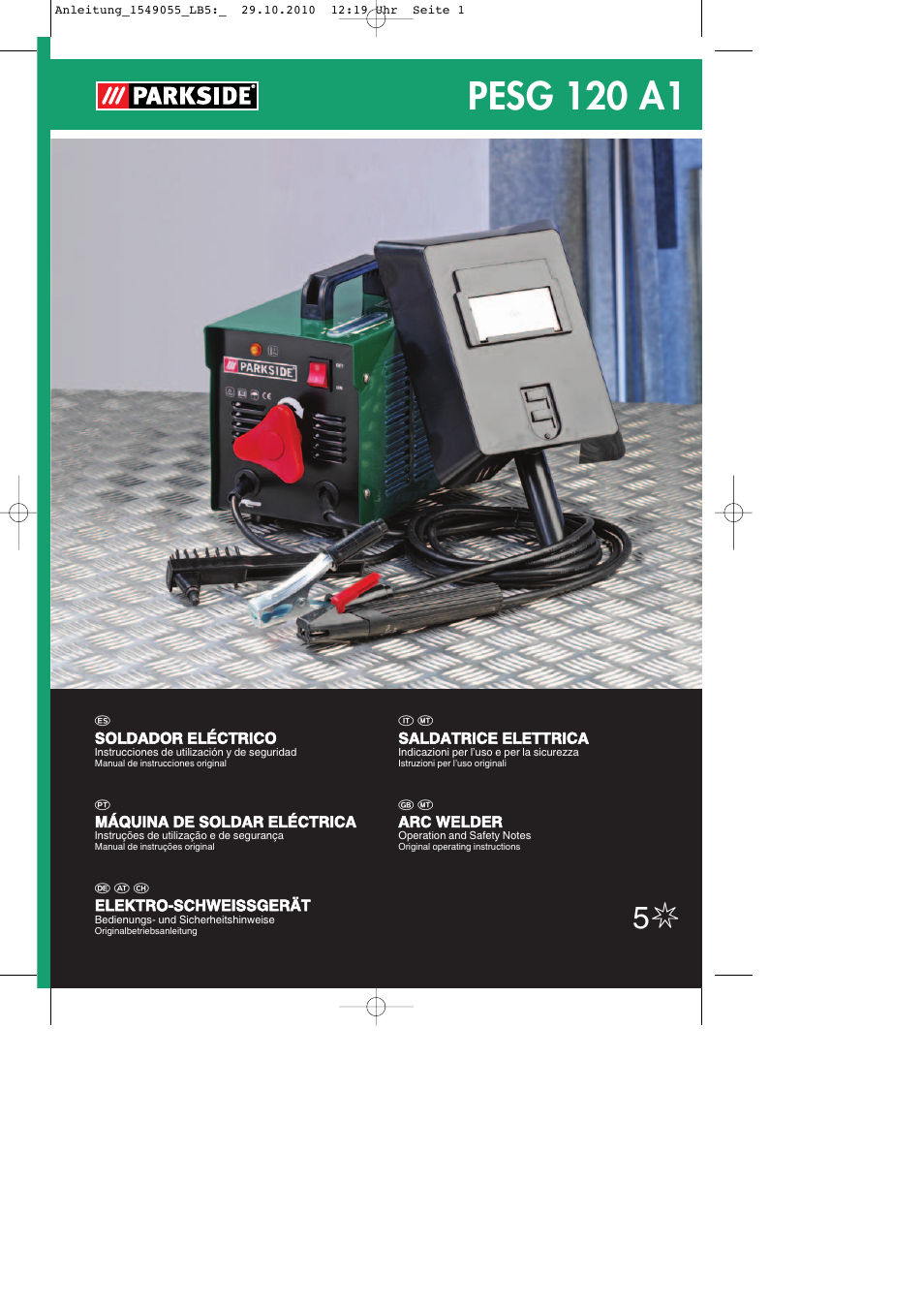 Parkside PESG 120 A1 User Manual | 60 pages