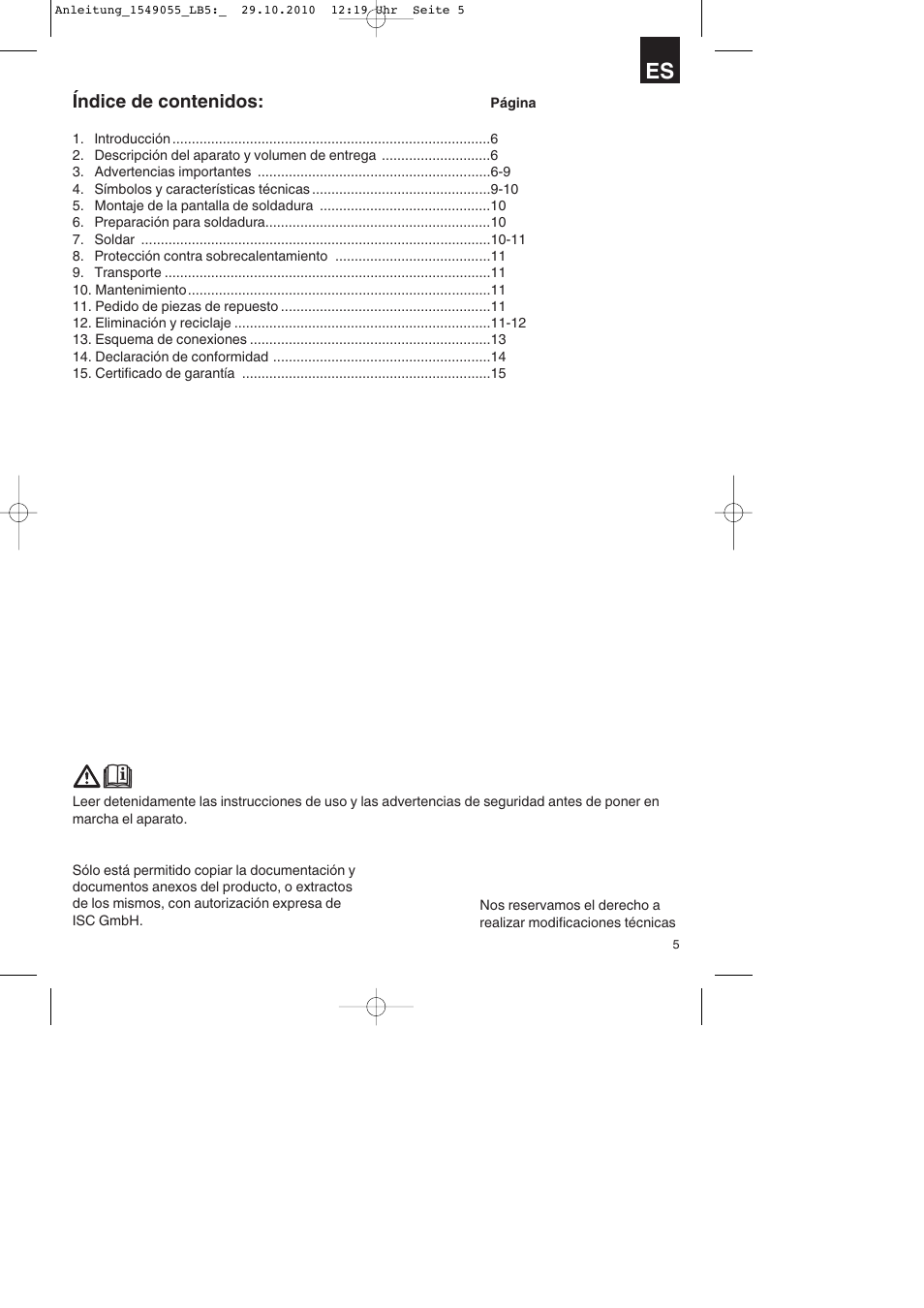 Parkside PESG 120 A1 User Manual | Page 5 / 60