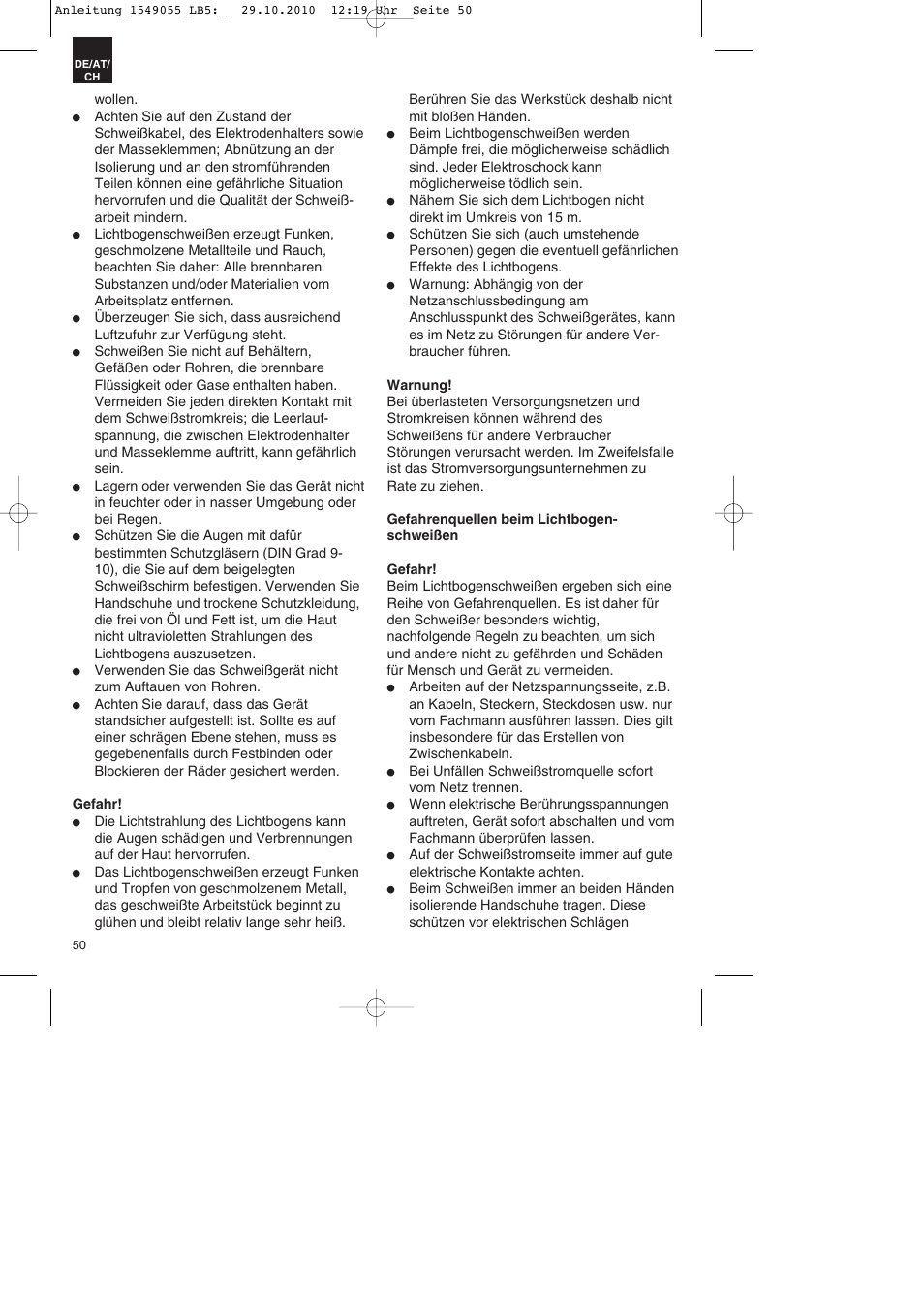 Parkside PESG 120 A1 User Manual | Page 50 / 60