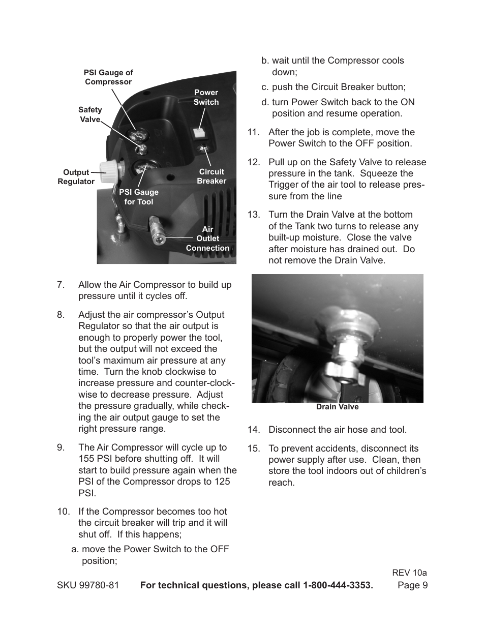 Harbor Freight Tools Model 99780 User Manual | Page 9 / 13