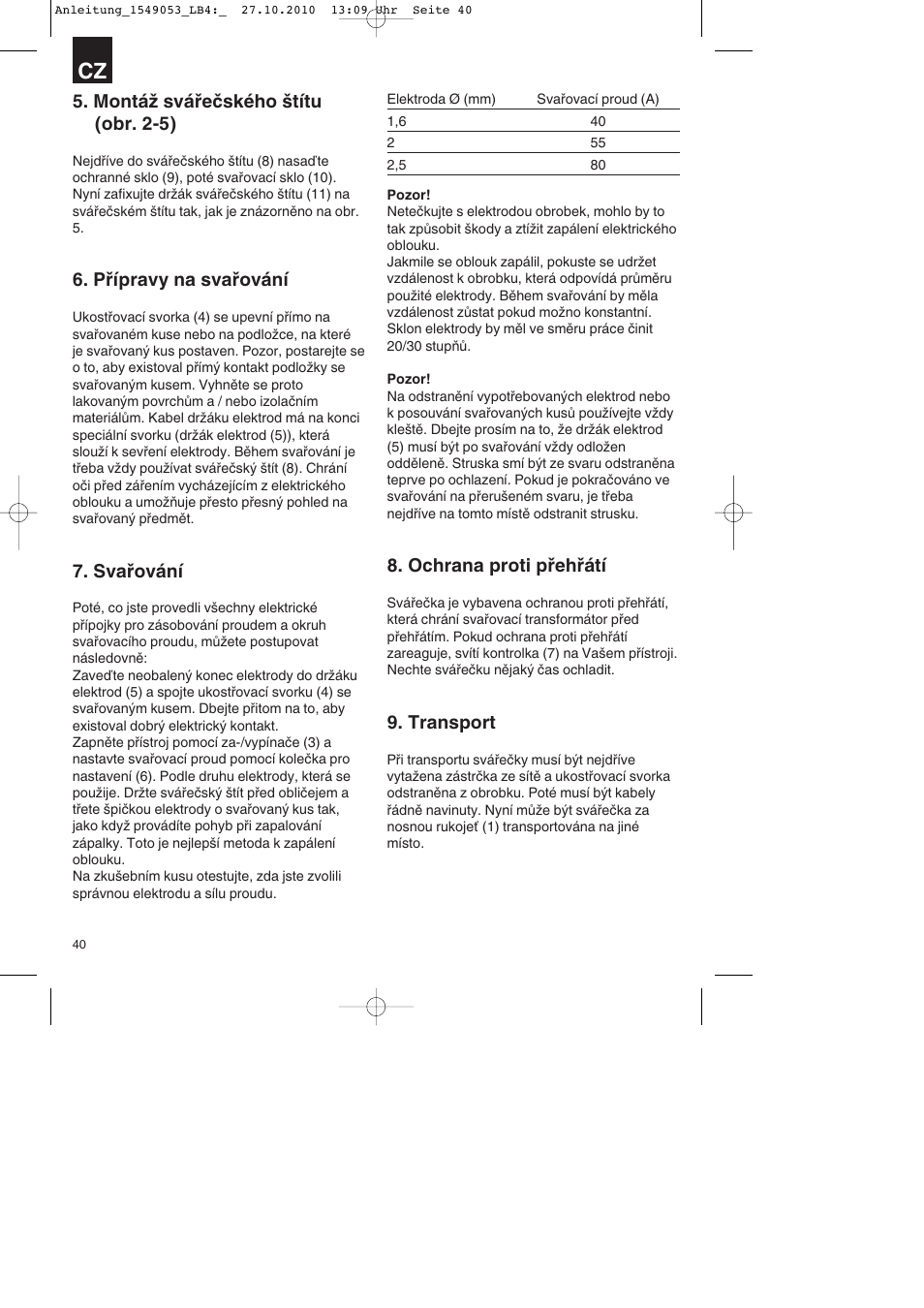 Parkside PESG 120 A1 User Manual | Page 40 / 80