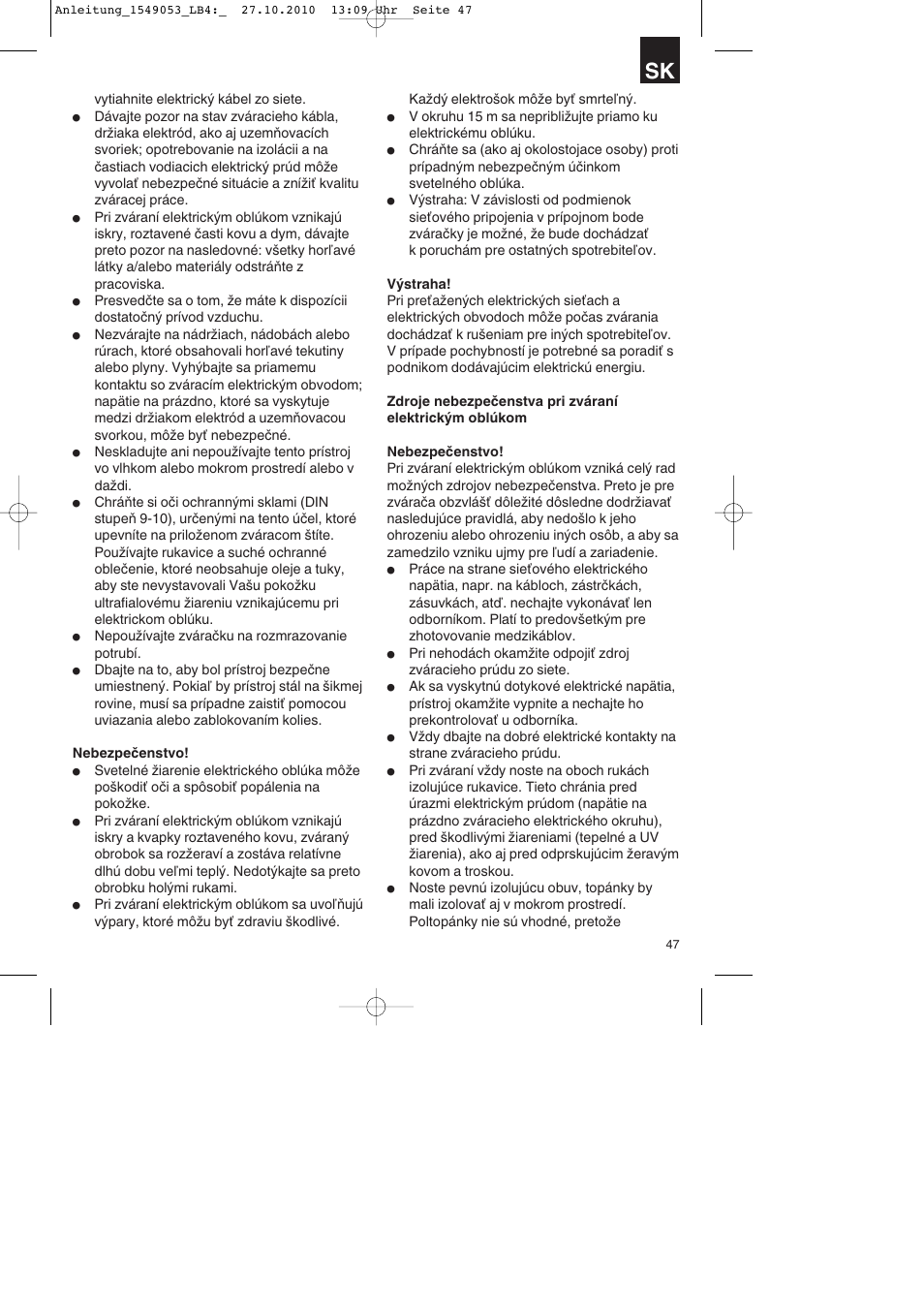 Parkside PESG 120 A1 User Manual | Page 47 / 80