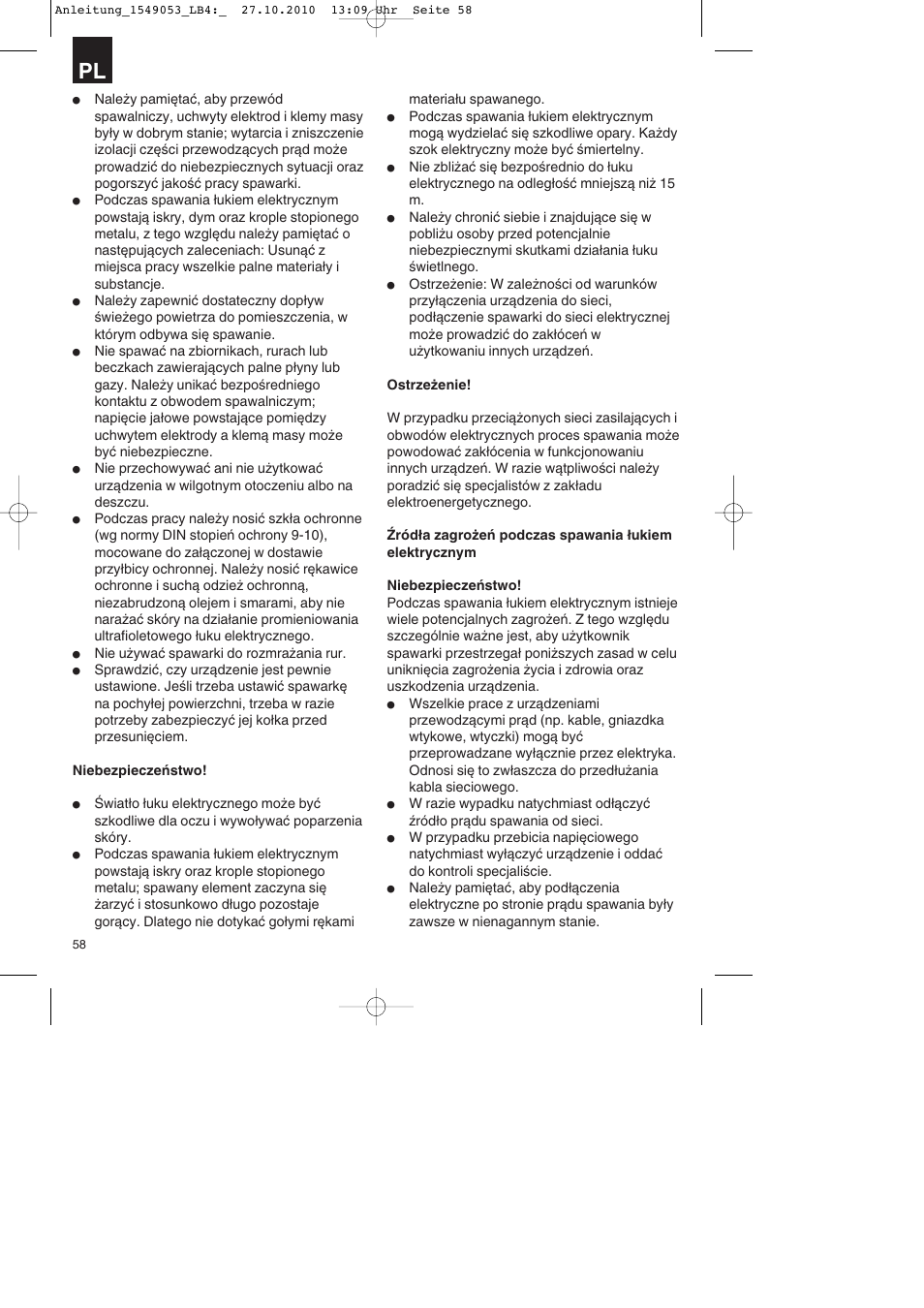 Parkside PESG 120 A1 User Manual | Page 58 / 80