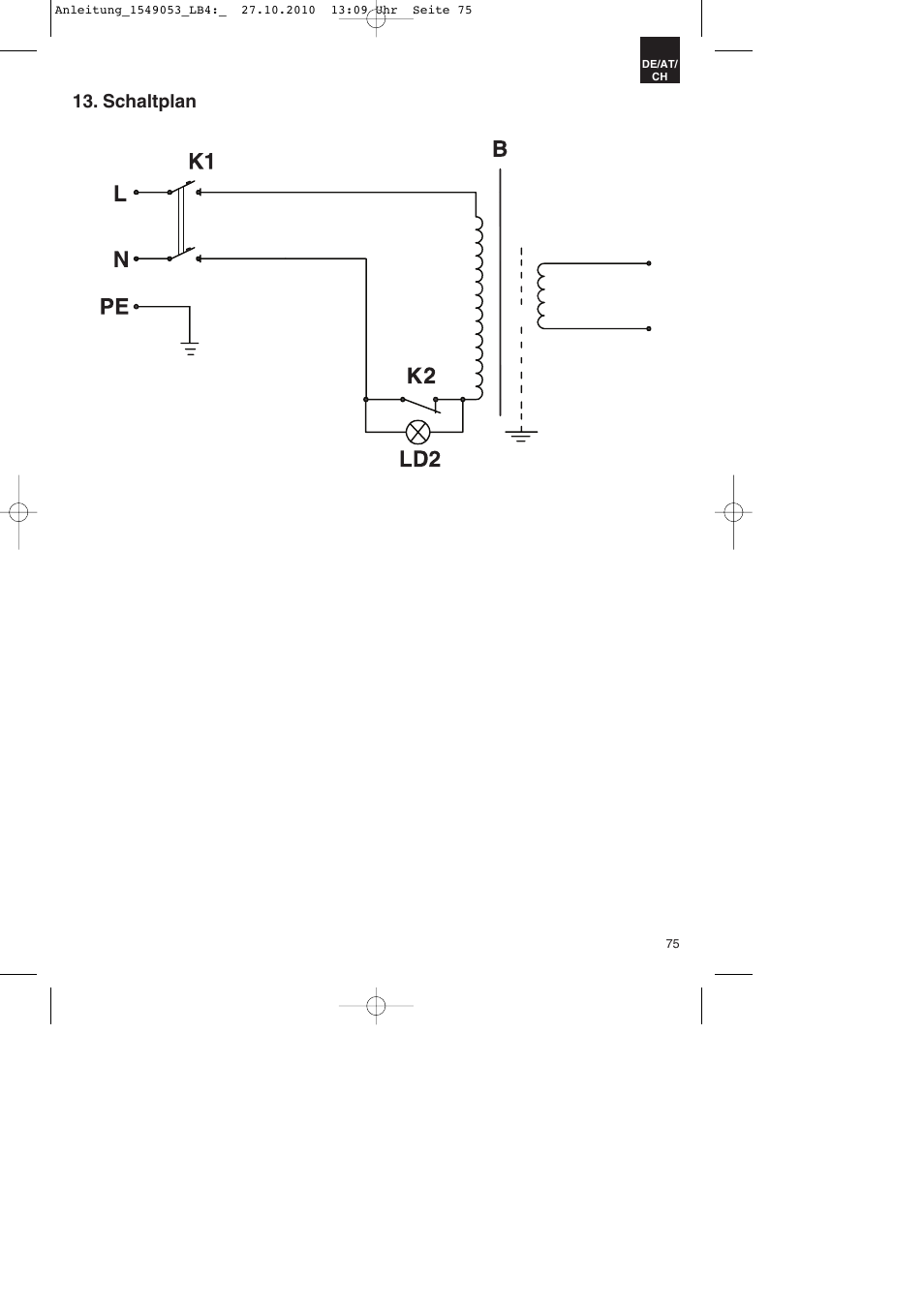 Schaltplan | Parkside PESG 120 A1 User Manual | Page 75 / 80
