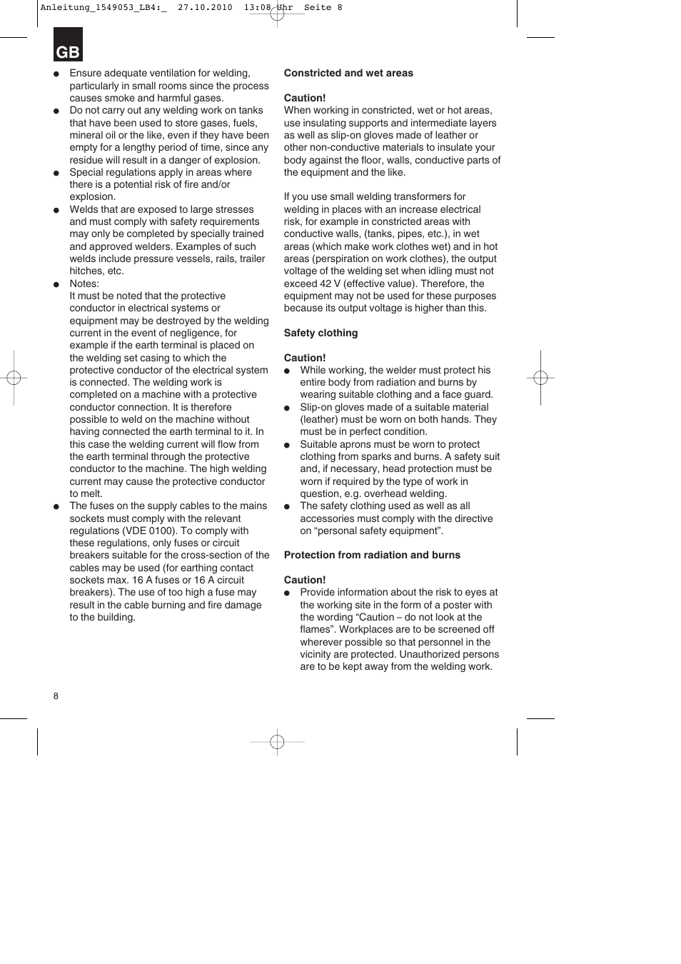 Parkside PESG 120 A1 User Manual | Page 8 / 80