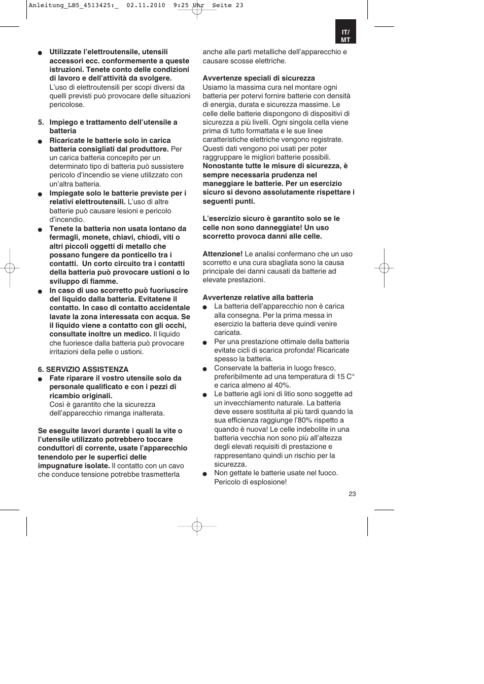 Parkside PASS 3.6 A1 User Manual | Page 23 / 76