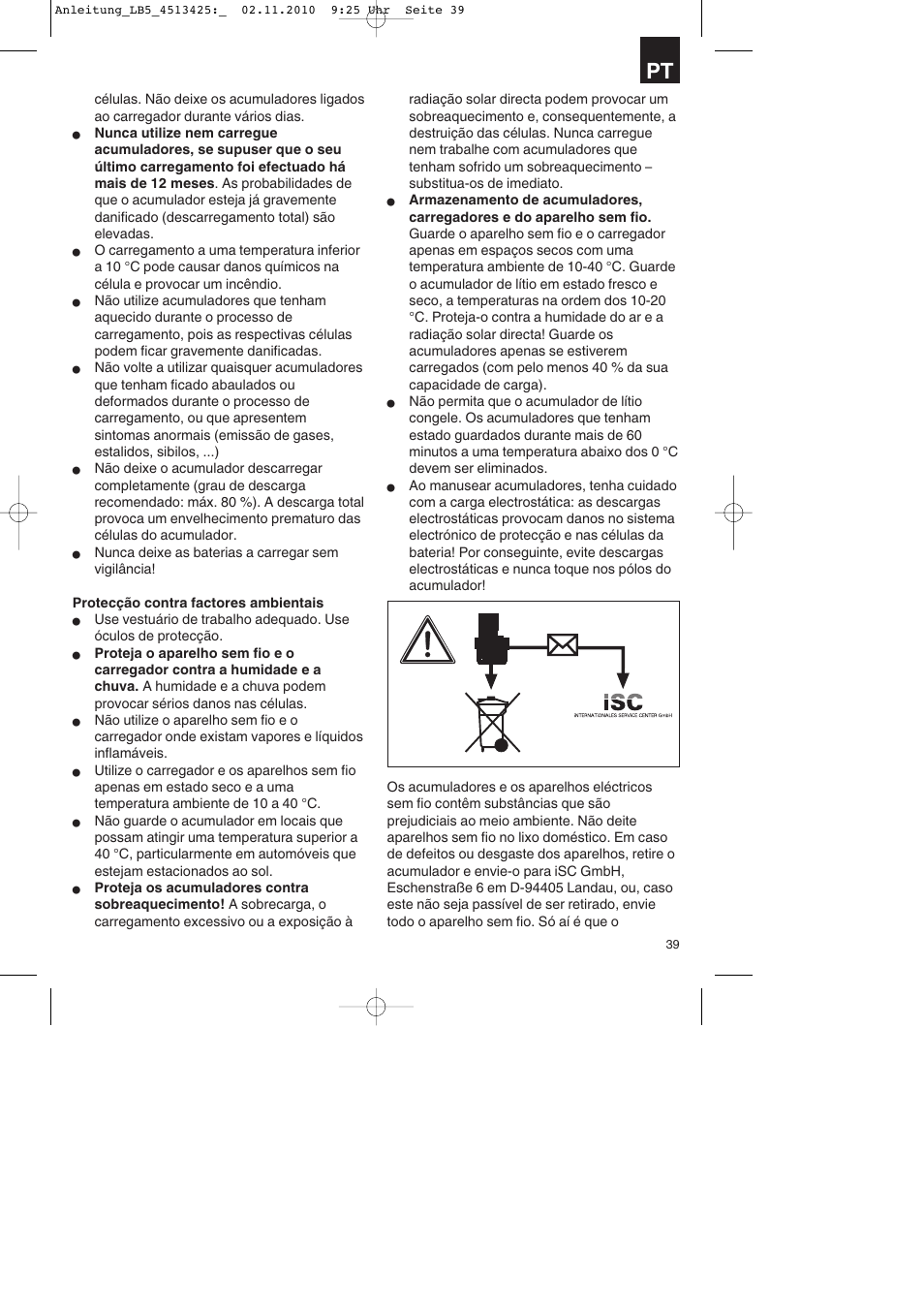 Parkside PASS 3.6 A1 User Manual | Page 39 / 76