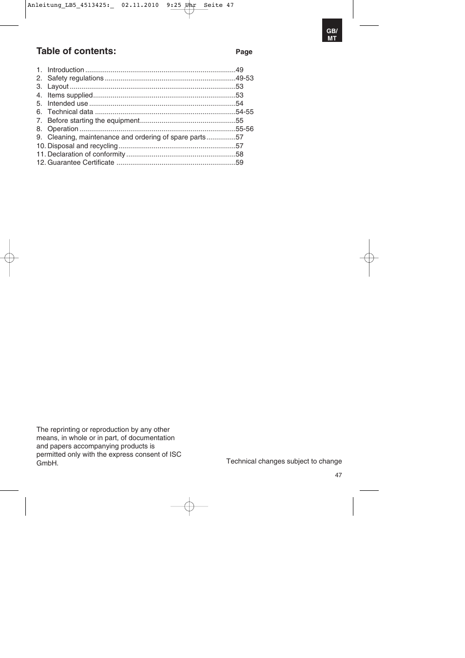 Parkside PASS 3.6 A1 User Manual | Page 47 / 76