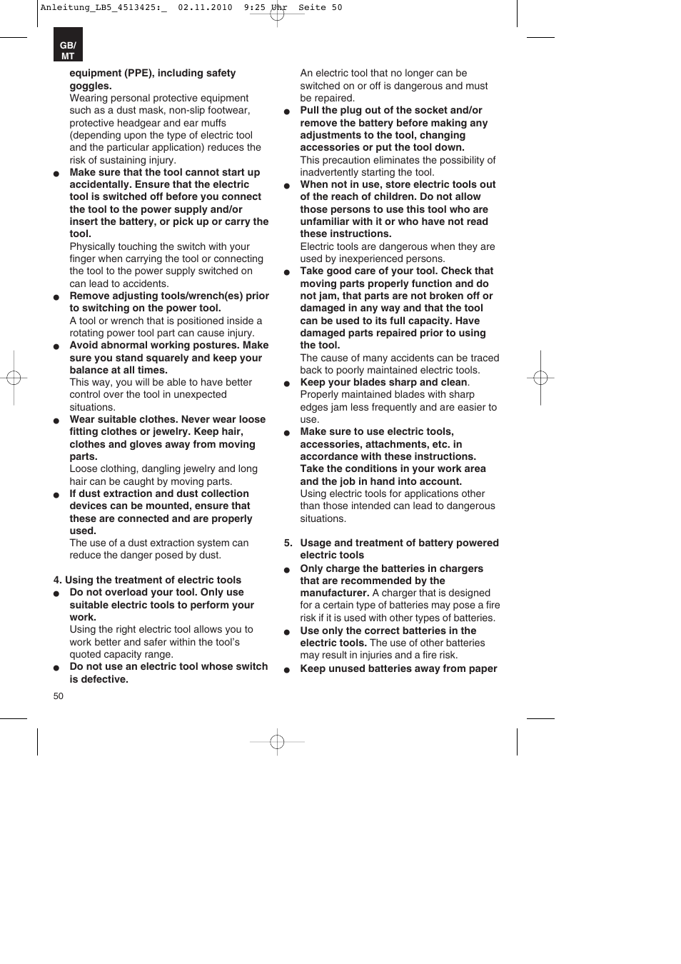 Parkside PASS 3.6 A1 User Manual | Page 50 / 76