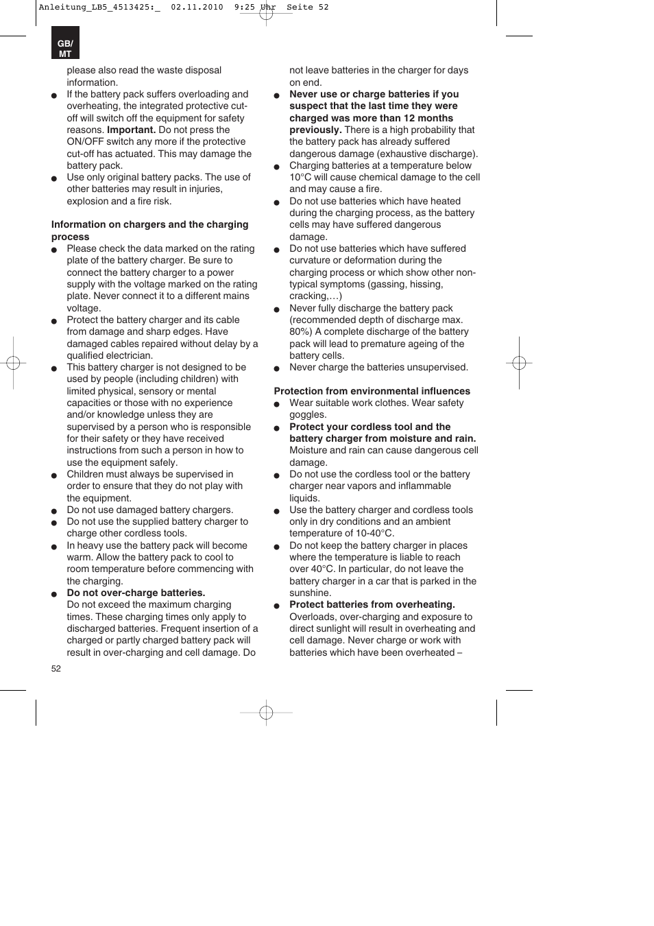 Parkside PASS 3.6 A1 User Manual | Page 52 / 76