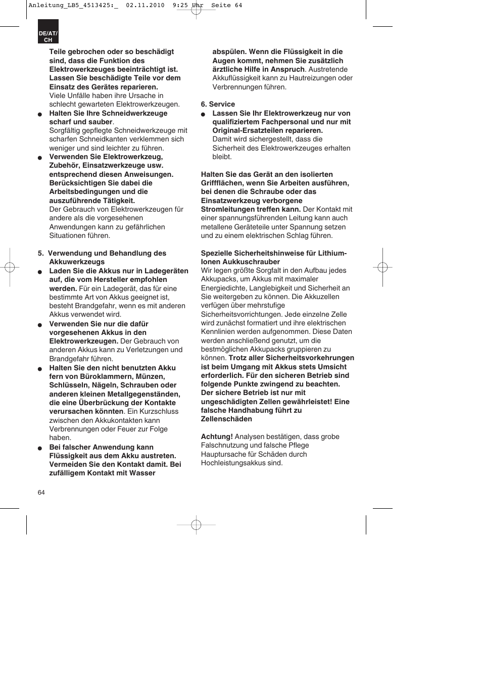 Parkside PASS 3.6 A1 User Manual | Page 64 / 76