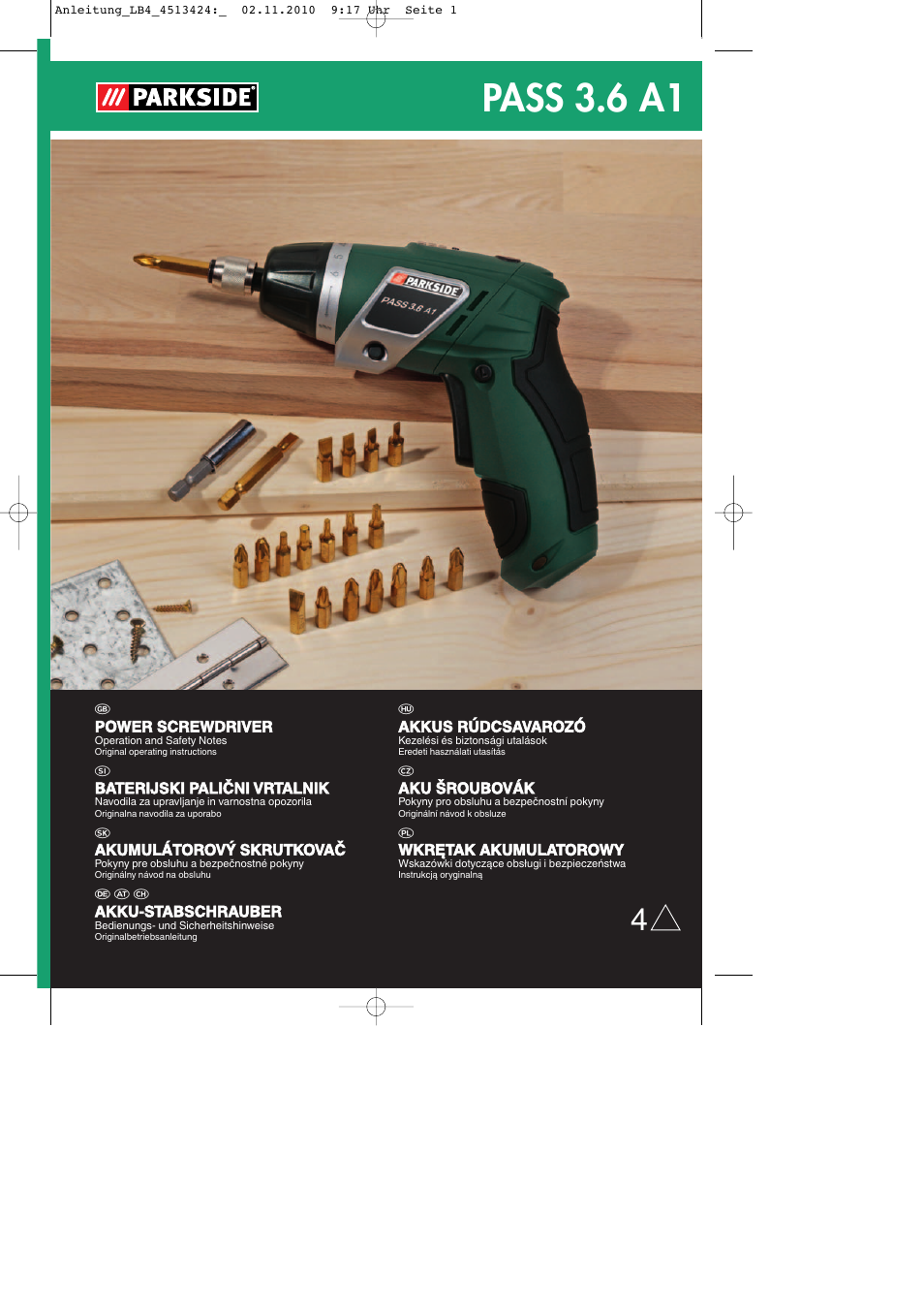 Parkside PASS 3.6 A1 User Manual | 100 pages