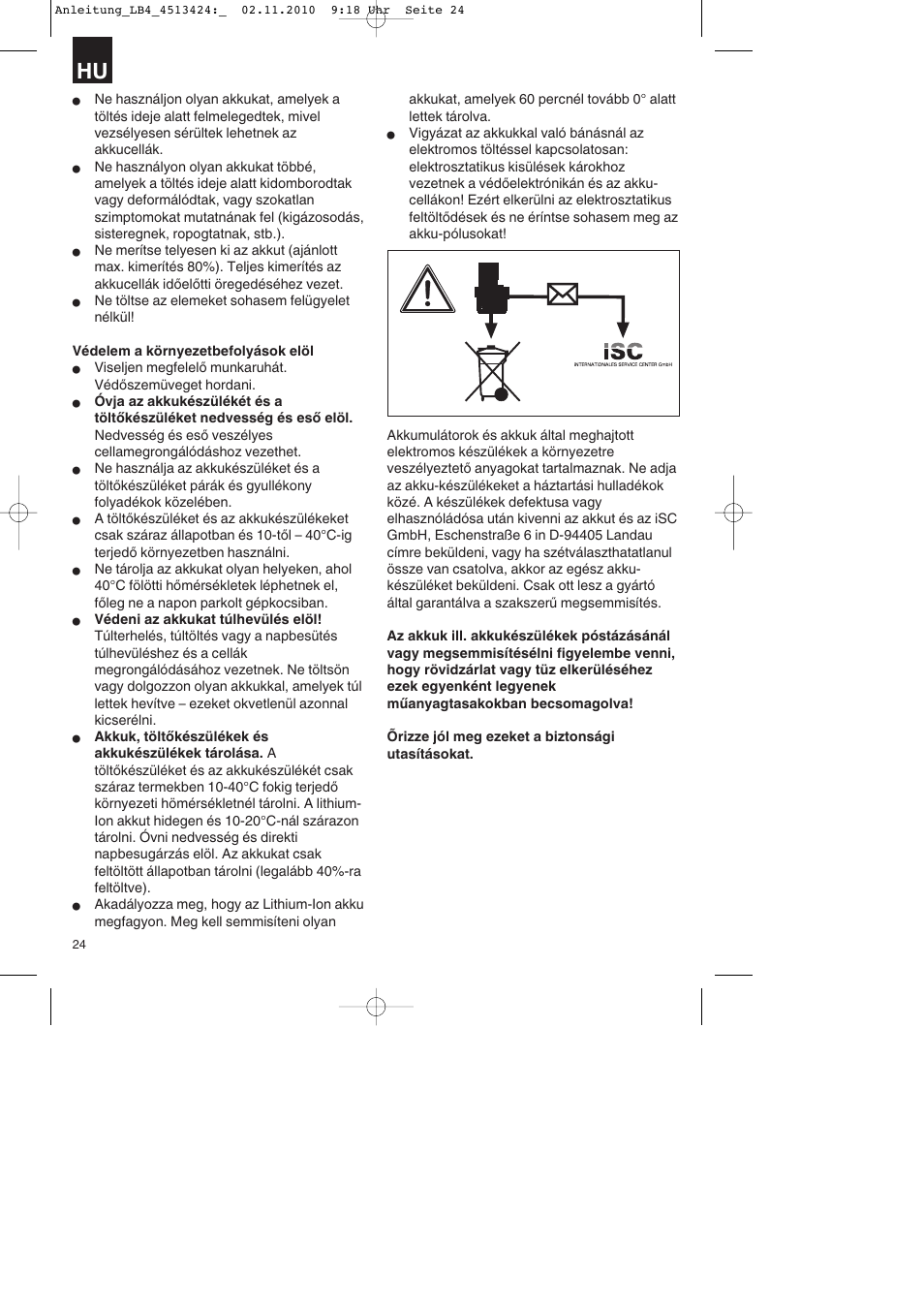 Parkside PASS 3.6 A1 User Manual | Page 24 / 100